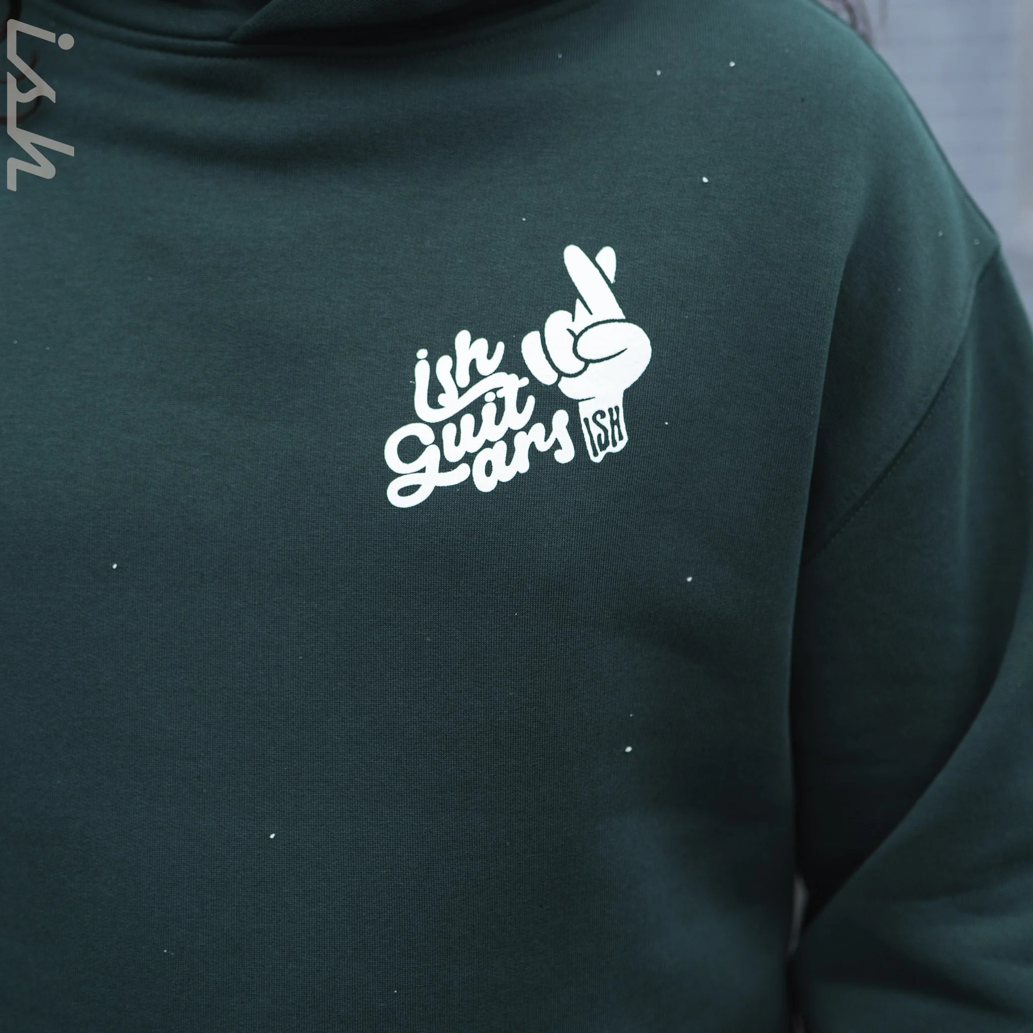 Ish Comic Skull Hoodie Pine Green - Image 4