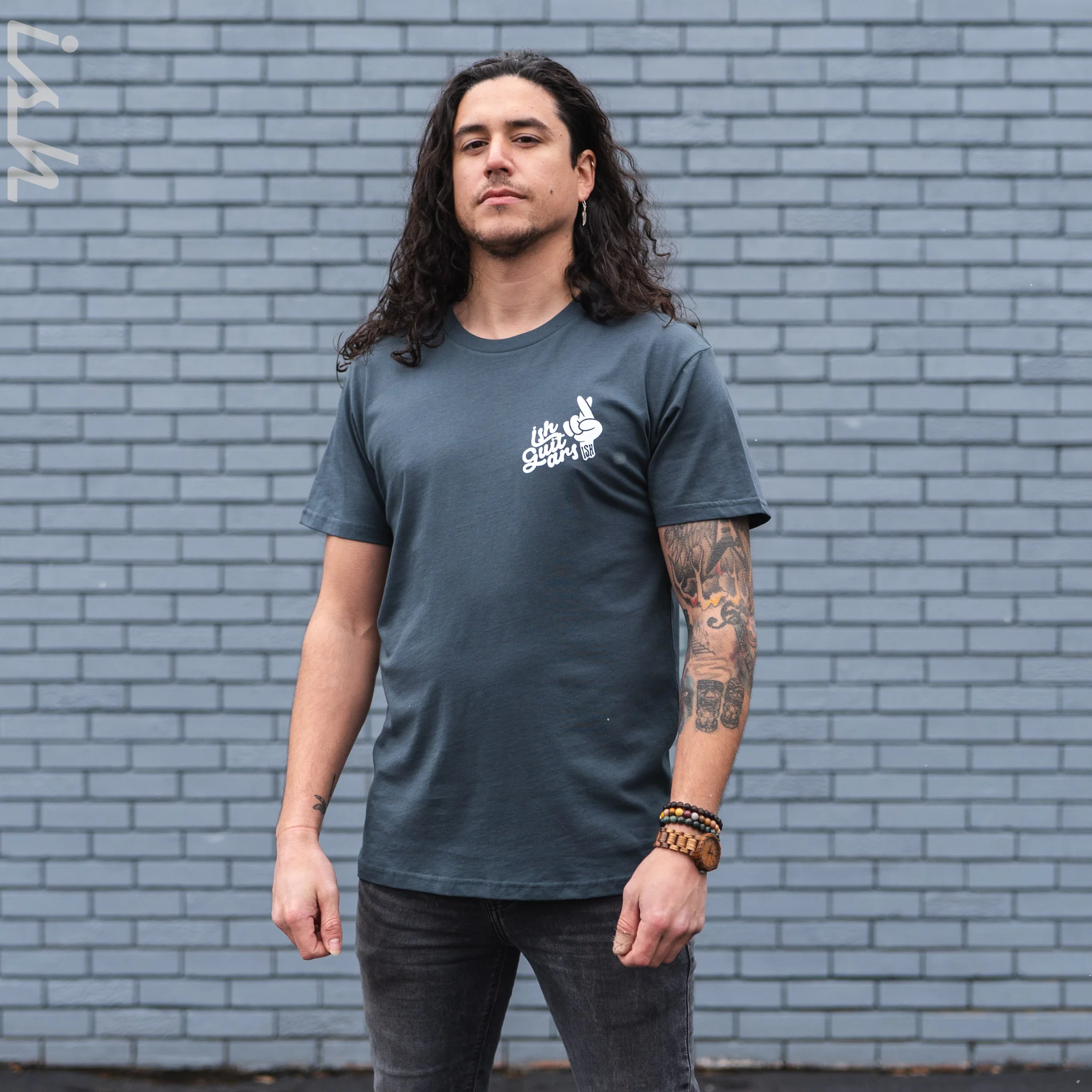 Ish T-Shirt Comic Skull Petrol Blue - Image 2