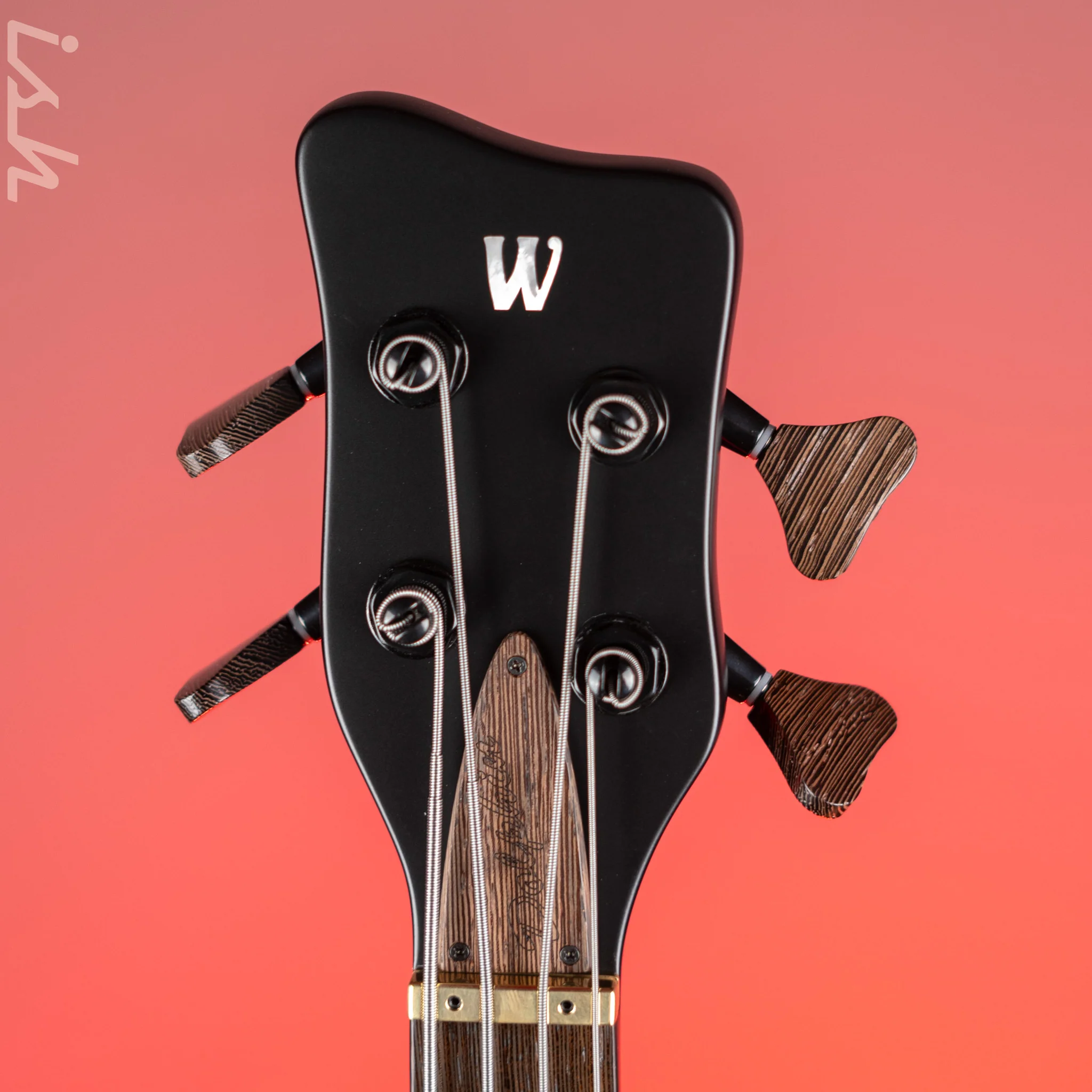 Ish x Warwick Dolphin SN TCS Custom Shop Endangered Species 4-String Bass Black Satin Wenge Fretboard - Image 5