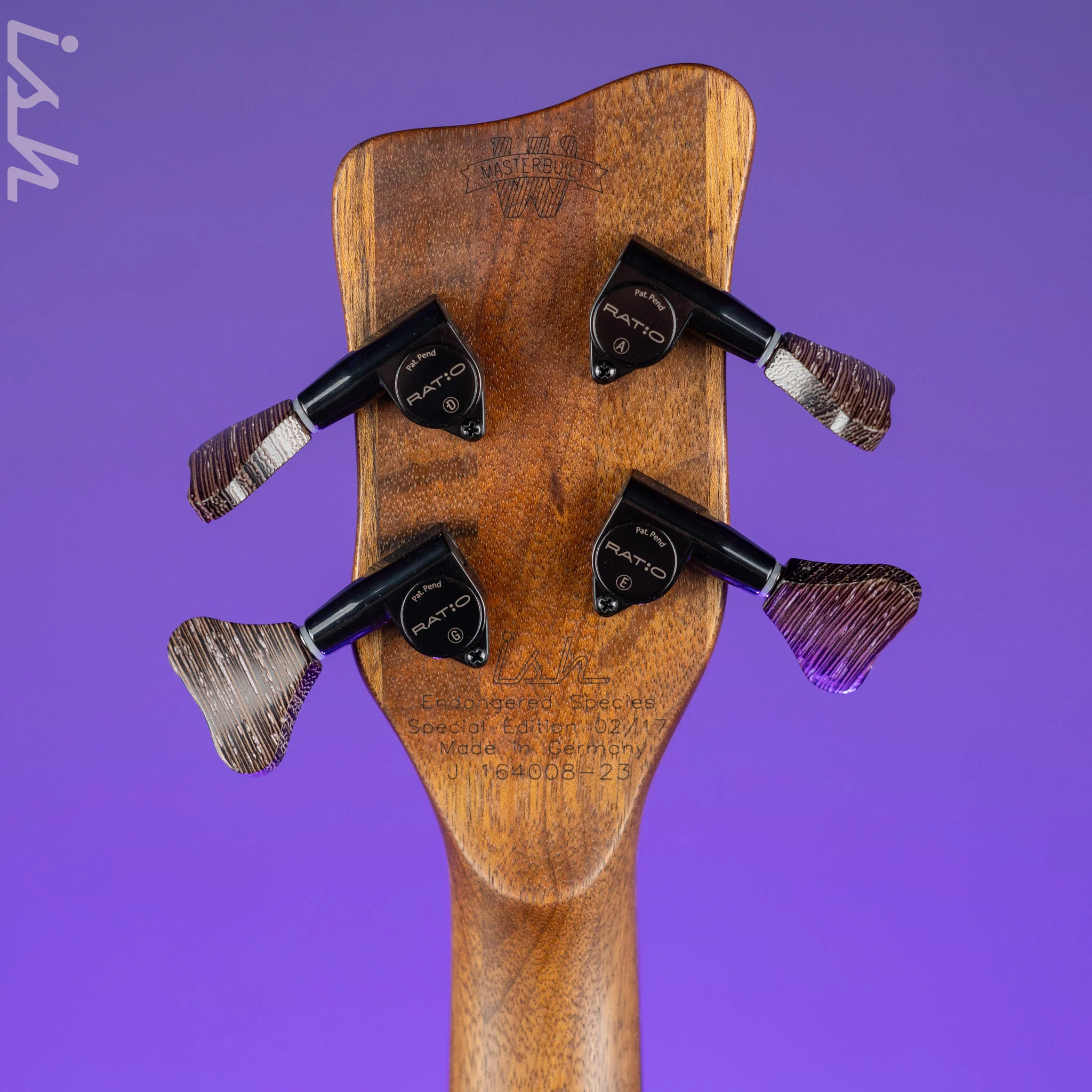 Ish x Warwick Dolphin SN TCS Custom Shop Endangered Species 4-String Bass Wenge Fretboard - Image 10