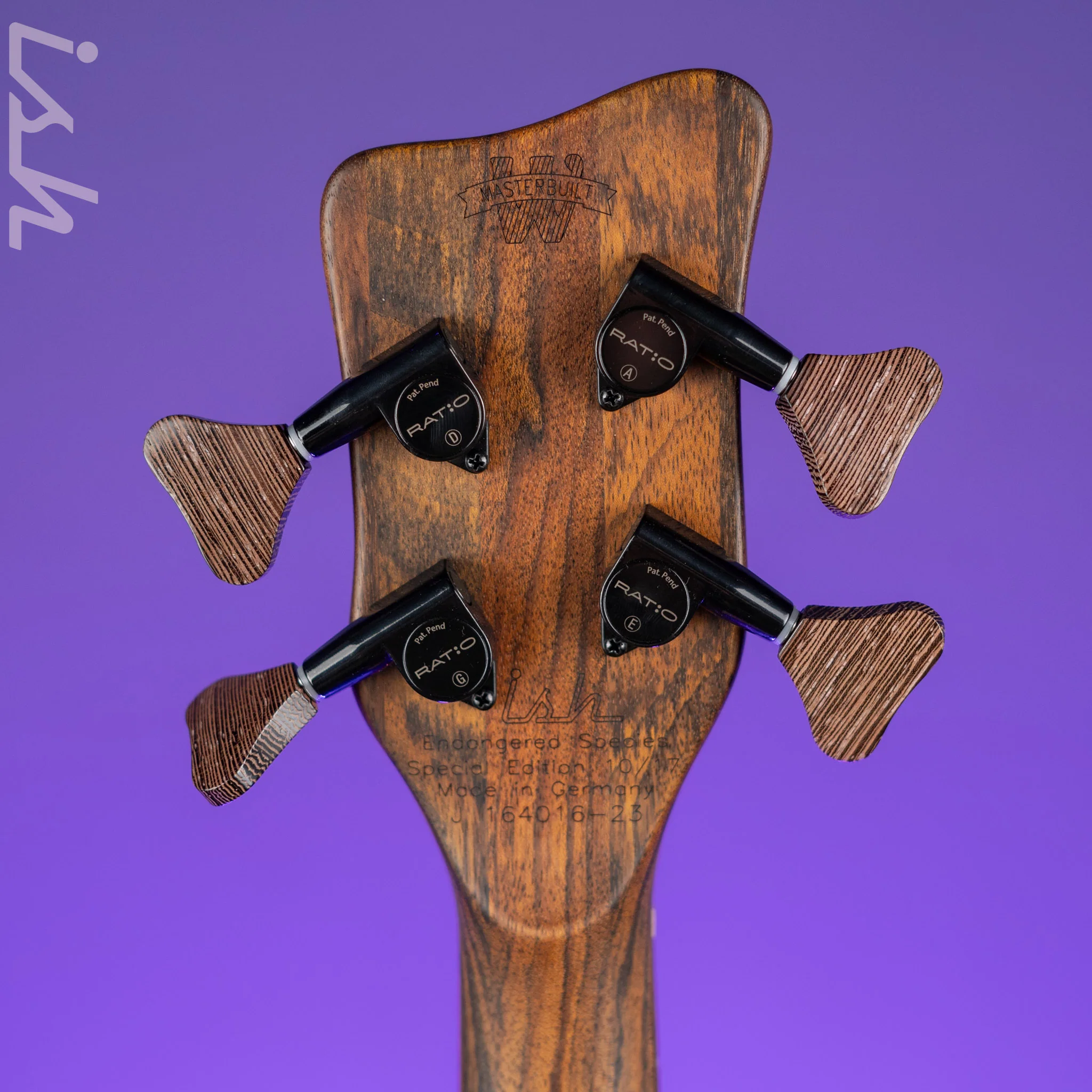 Ish x Warwick Dolphin SN TCS Custom Shop Endangered Species 4-String Bass Wenge Fretboard - Image 10