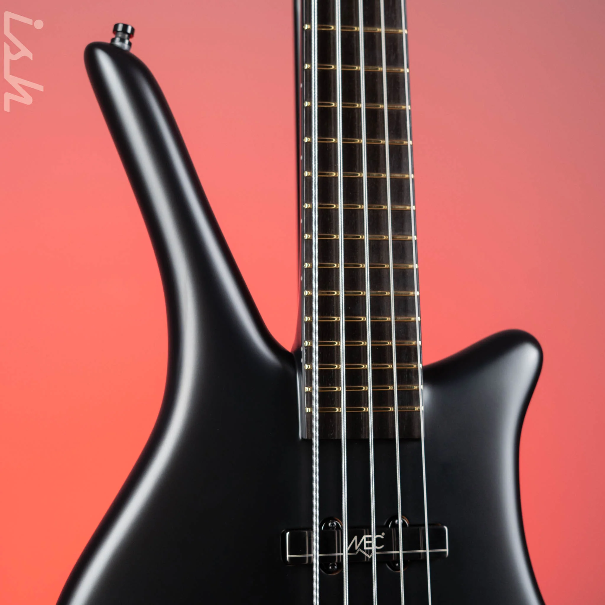 Ish x Warwick Dolphin SN TCS Custom Shop Endangered Species 5-String Bass Black Satin Ebony Fretboard Pre-Order - Image 3