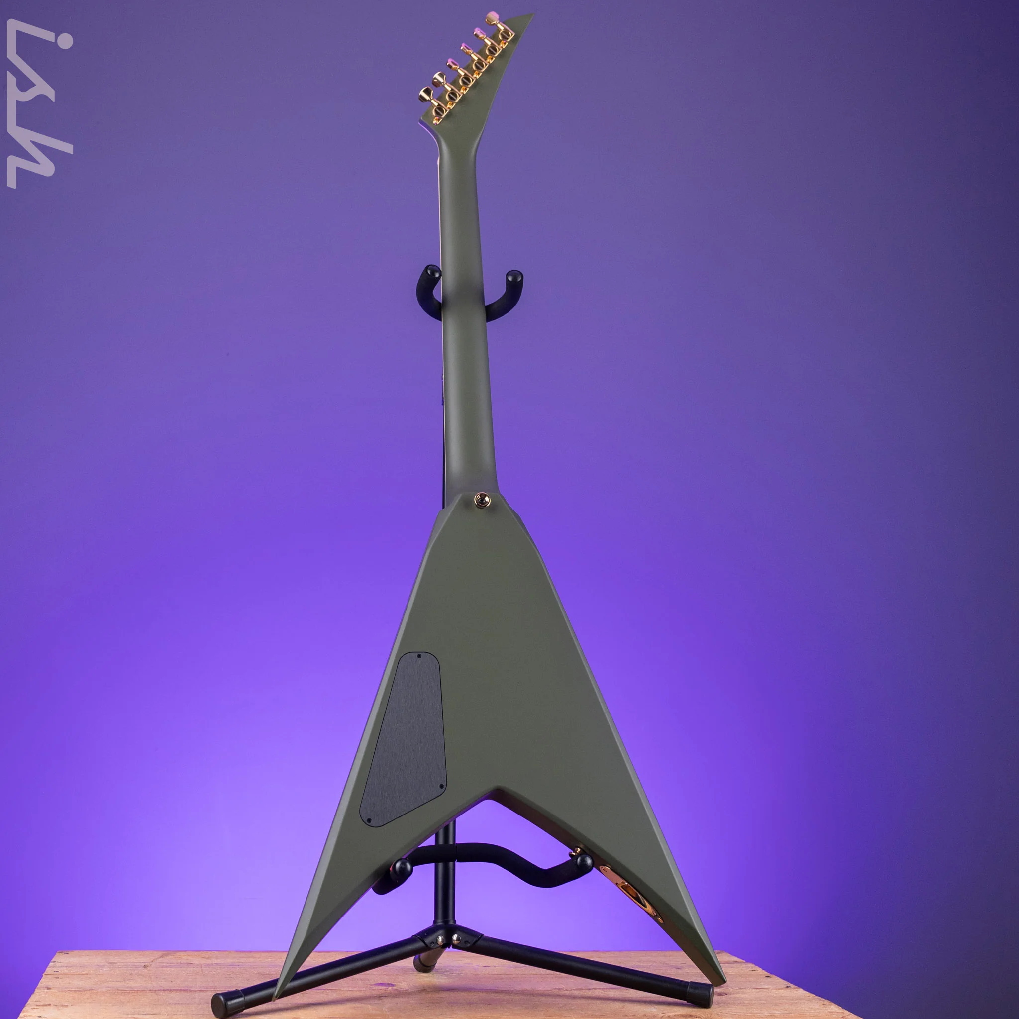 Jackson Custom Shop King V Olive Drab Gold Hardware - Image 7