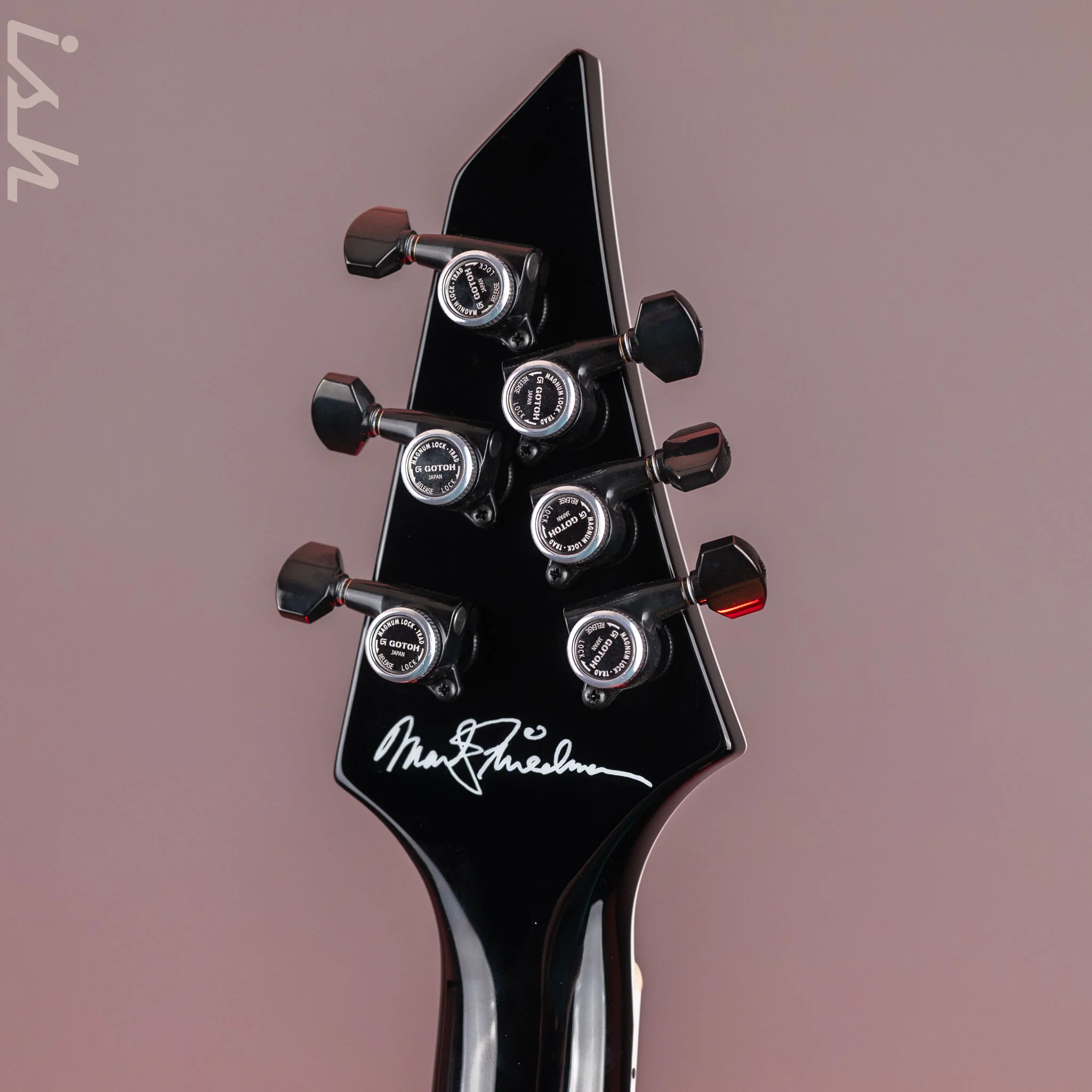 Jackson Custom Shop USA Marty Friedman Signature MF-1 Black Gloss White Bevel - Image 11