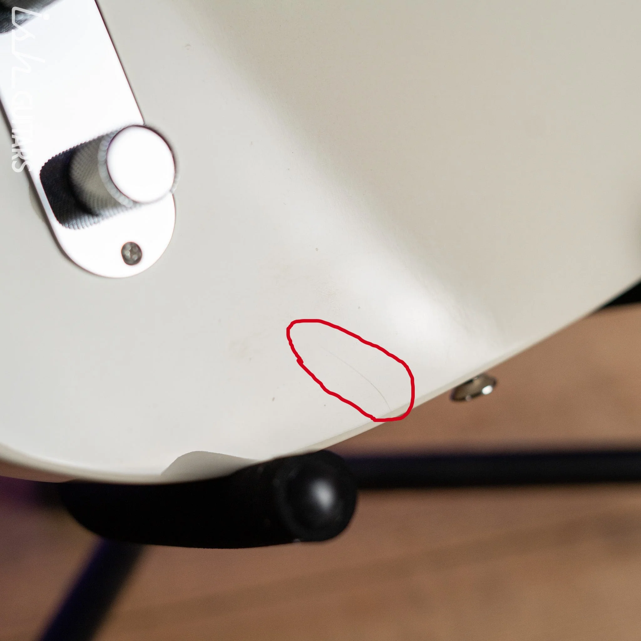 K-Line Truxton Left Handed Guitar White - Image 7