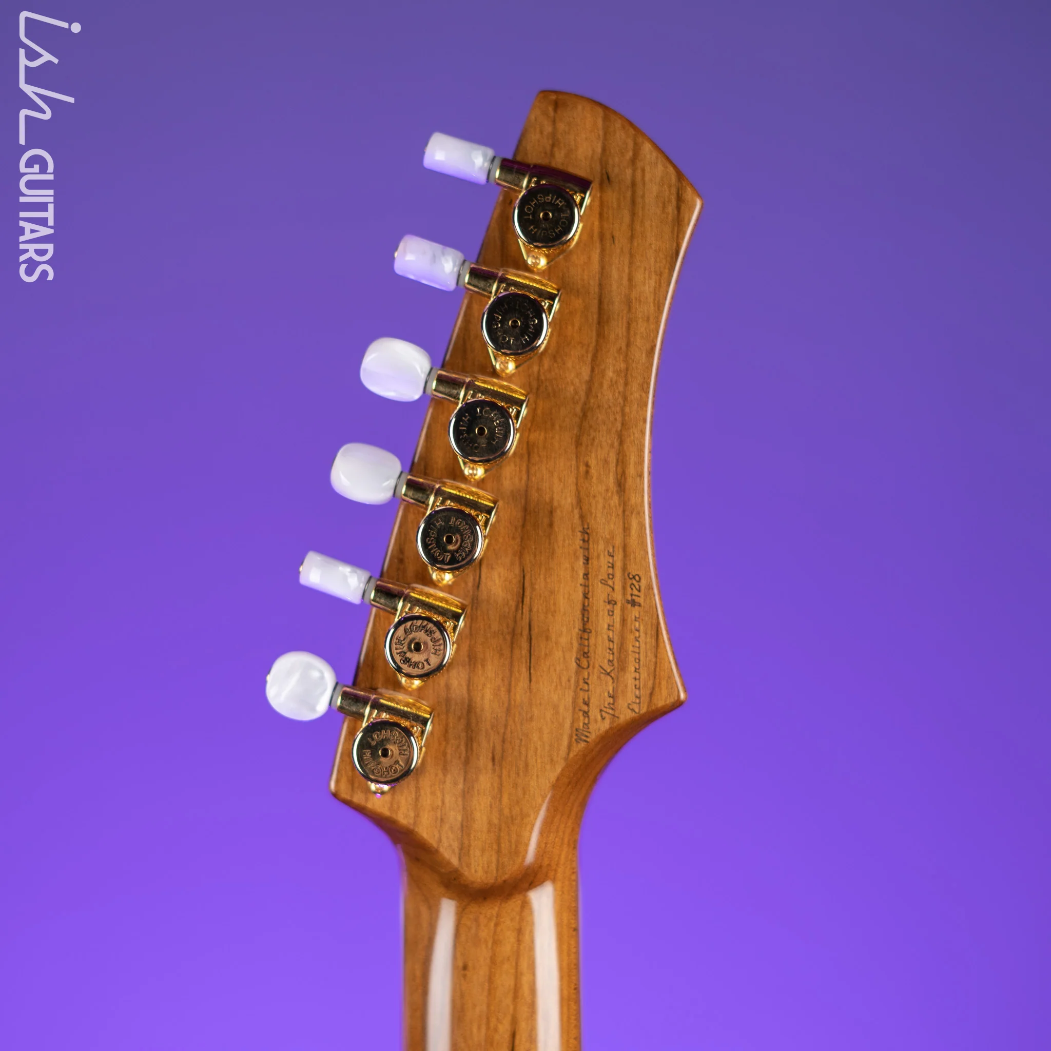 Kauer Electroliner Left-Handed Custom Guitar Sahara Gold Flake - Image 11