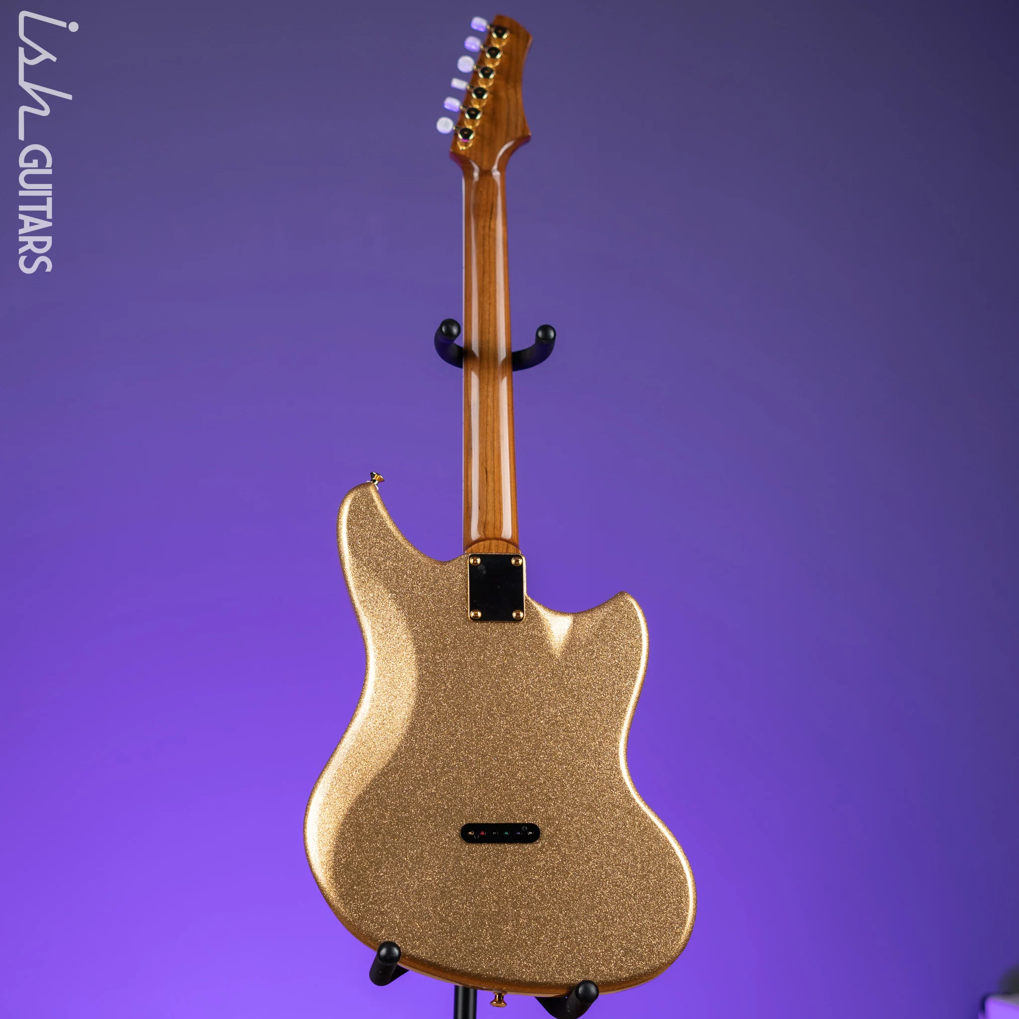 Kauer Electroliner Left-Handed Custom Guitar Sahara Gold Flake - Image 7