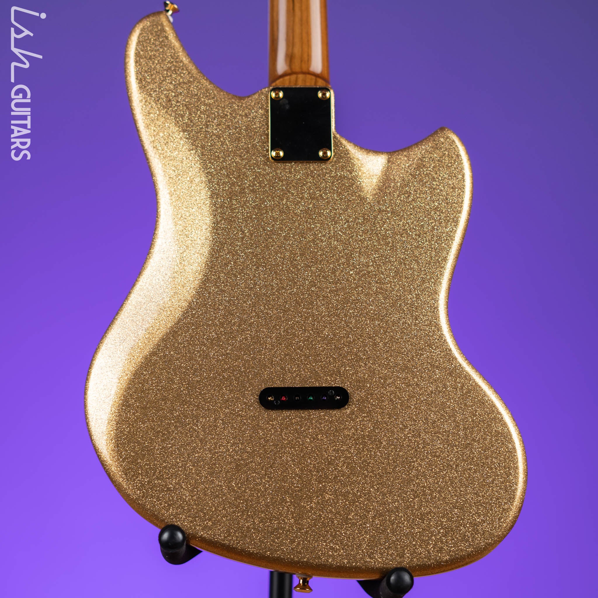 Kauer Electroliner Left-Handed Custom Guitar Sahara Gold Flake - Image 8