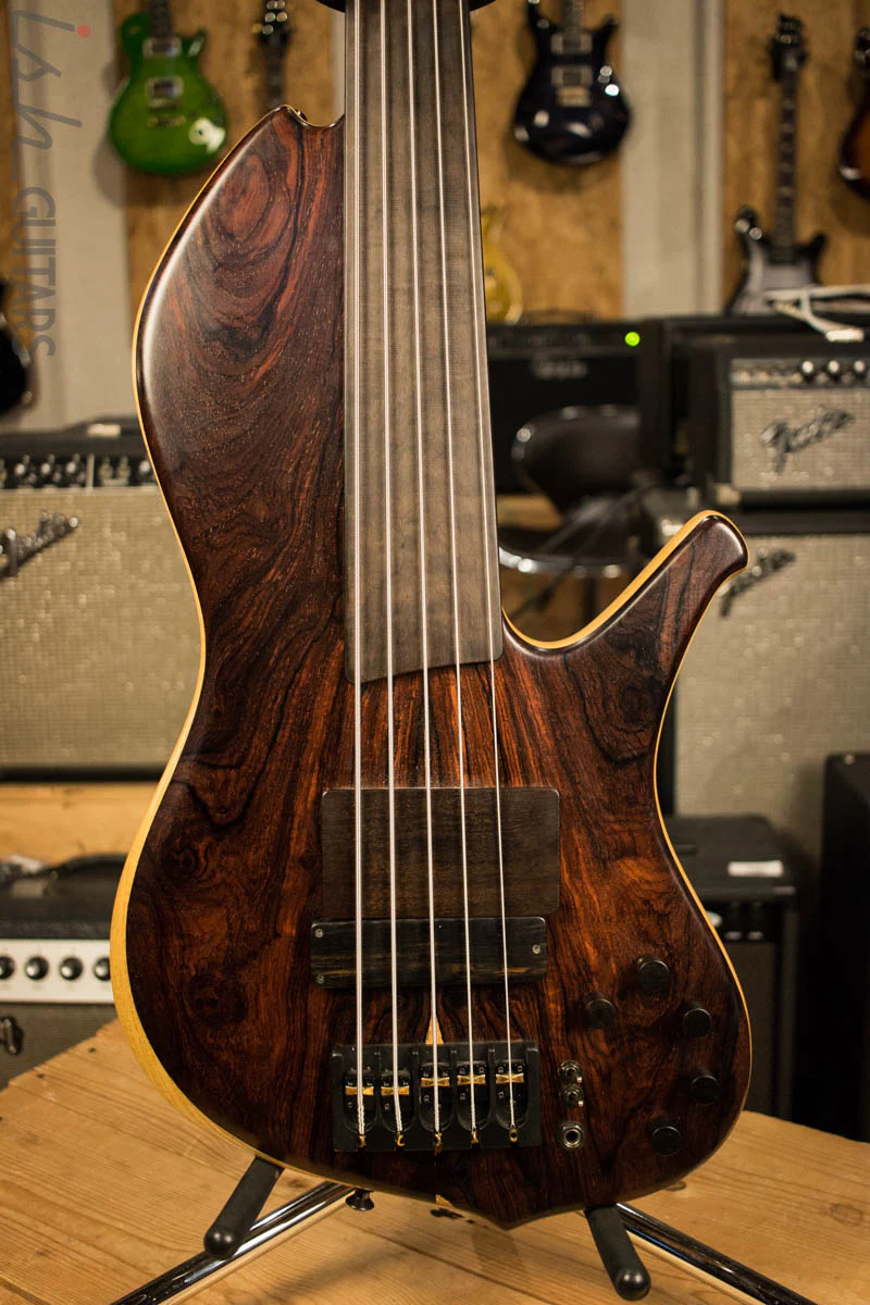 Ken Lawrence Brase 5 Fretless Cocobolo Piezo - Image 2