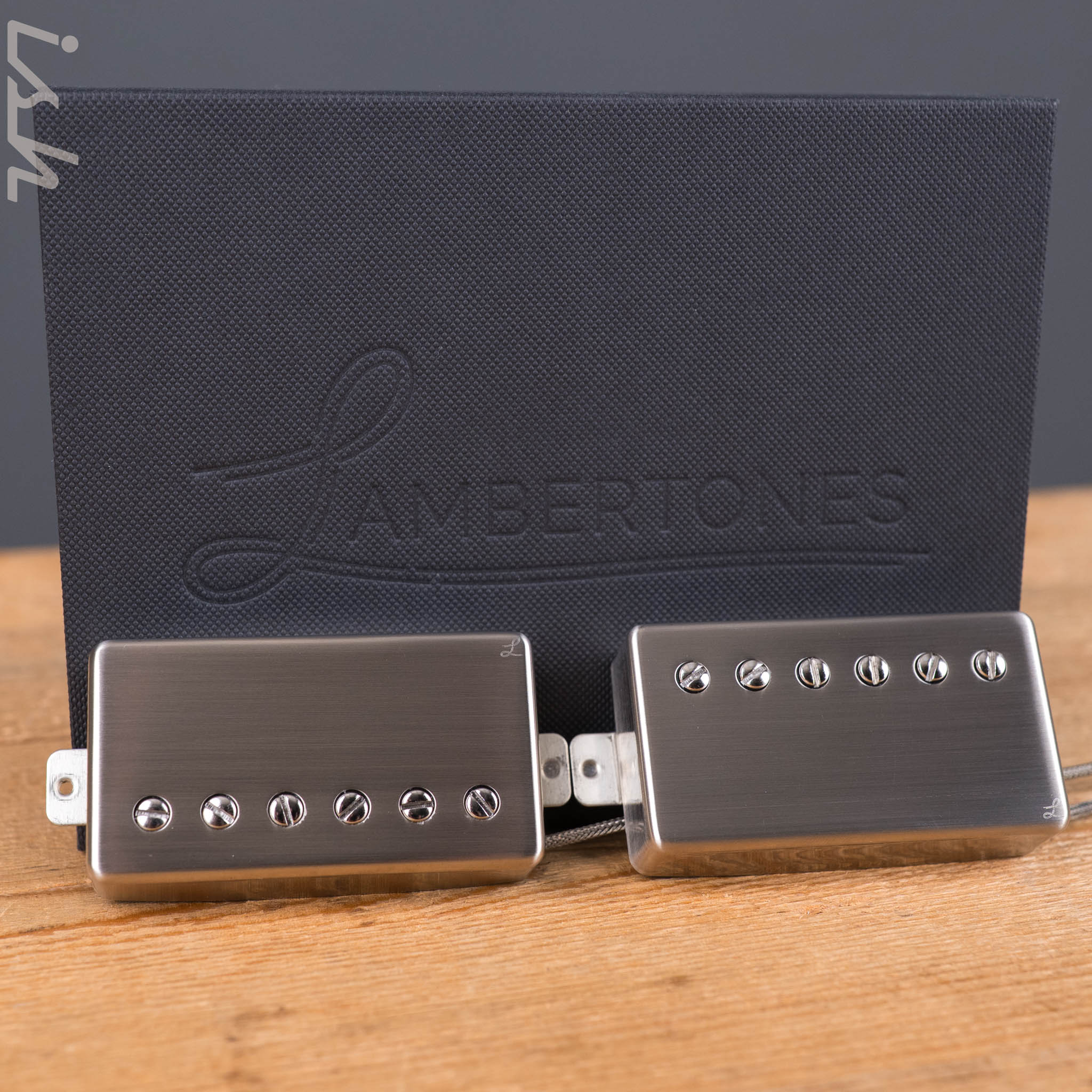 Lambertones "The Grinder" Humbucker 2 Wire Set Brushed Nickel