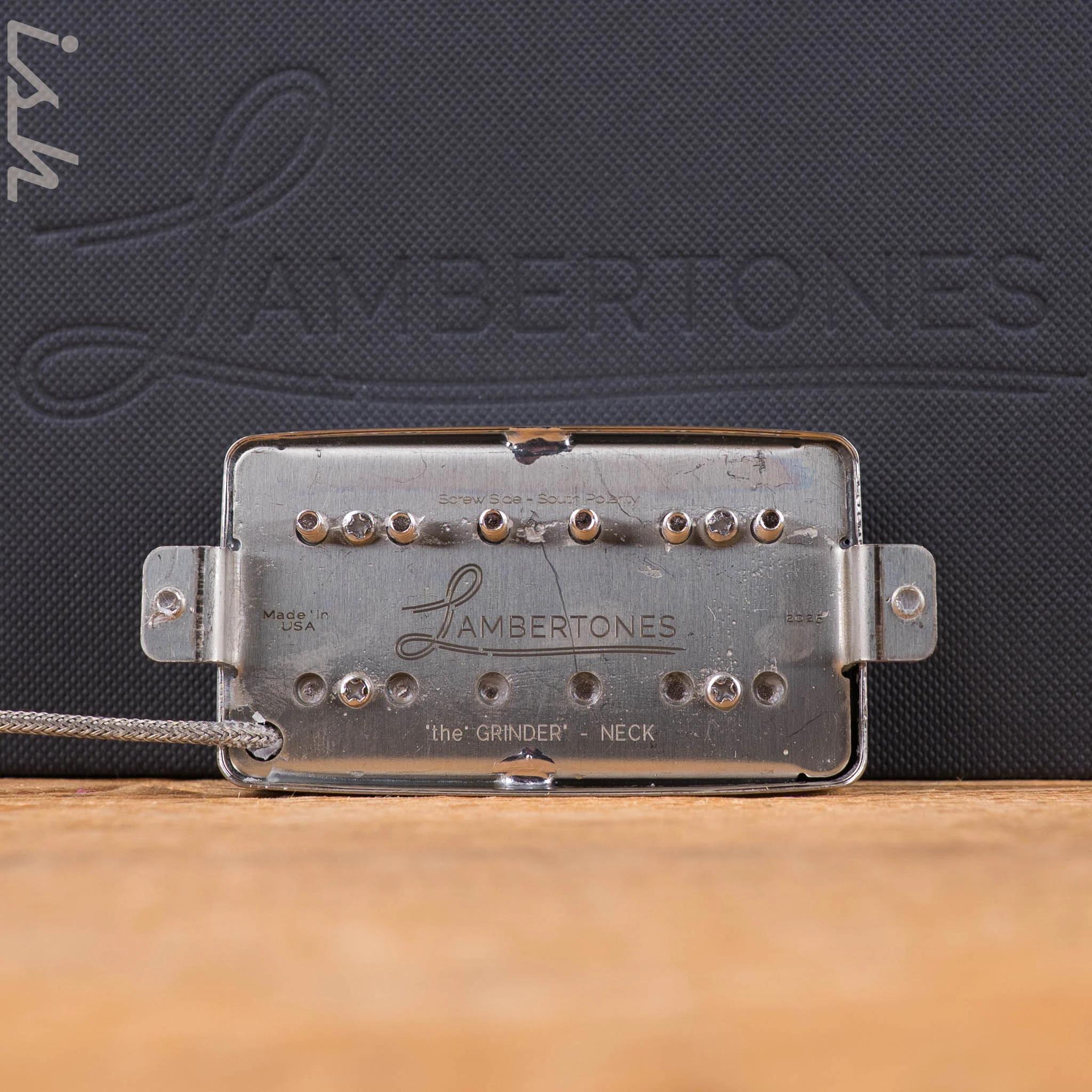 Lambertones "The Grinder" Humbucker 2 Wire Set Brushed Nickel - Image 3