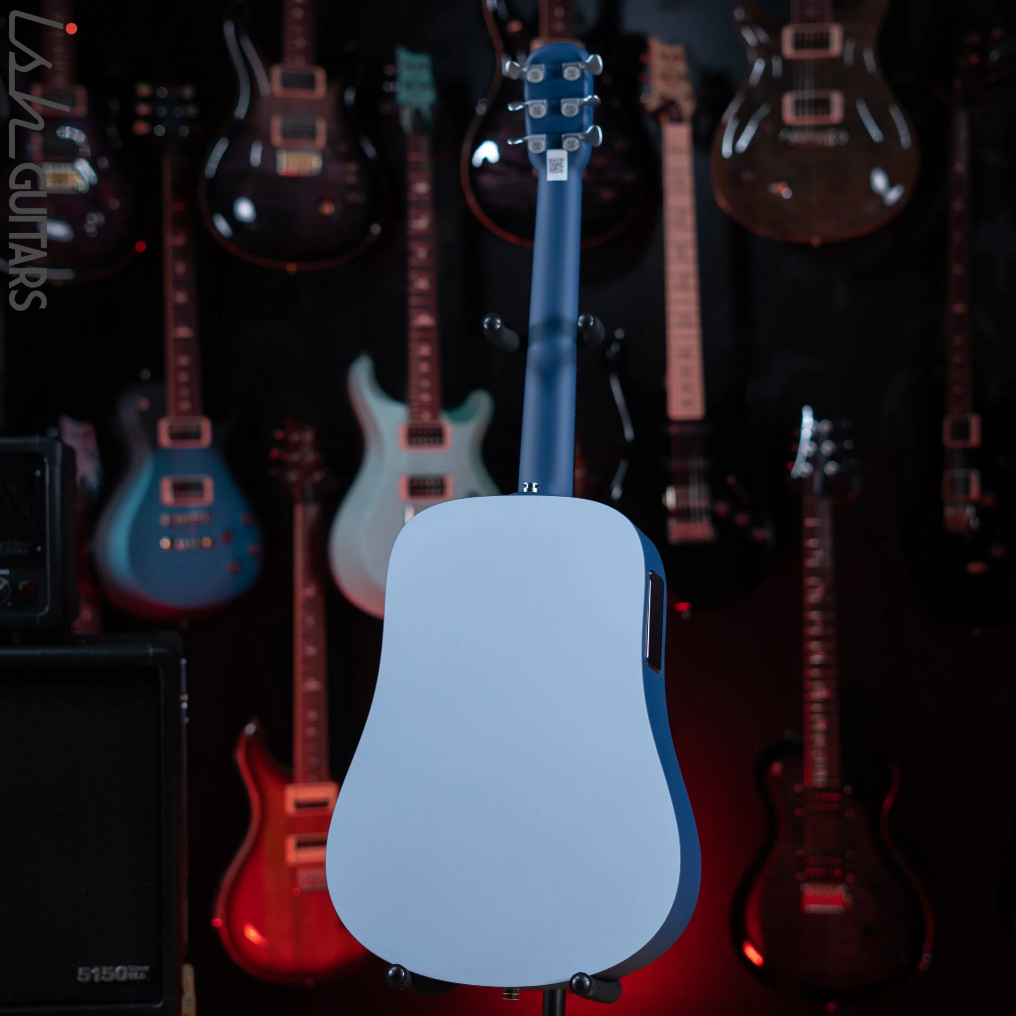 Lava Music Blue Lava Smart Acoustic Guitar Ice Blue/ Ocean Blue w/ Airflow Bag Demo - Image 8