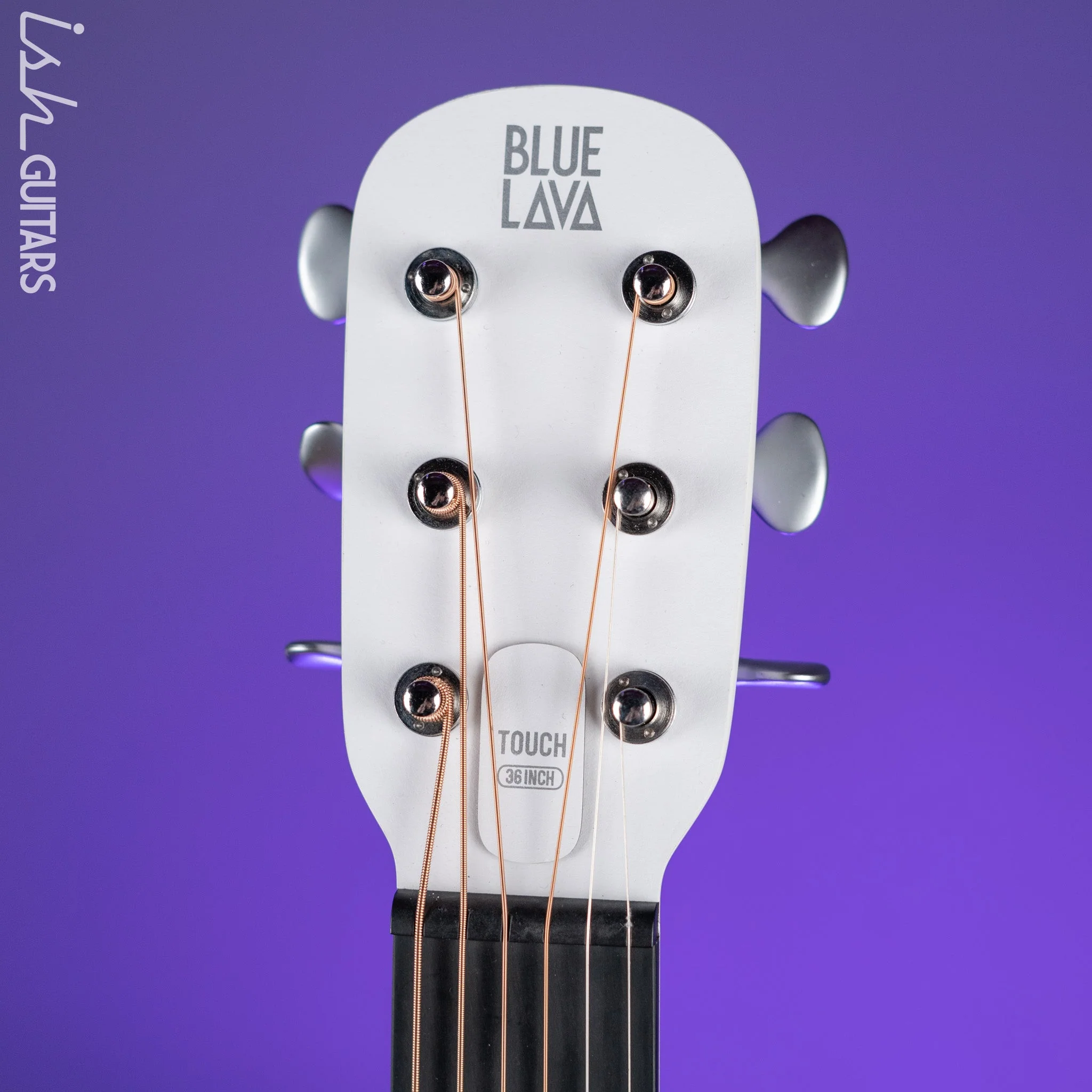 Lava Music Blue Lava Touch Smart Acoustic Guitar Sail White w/ Lite Bag Demo - Image 6
