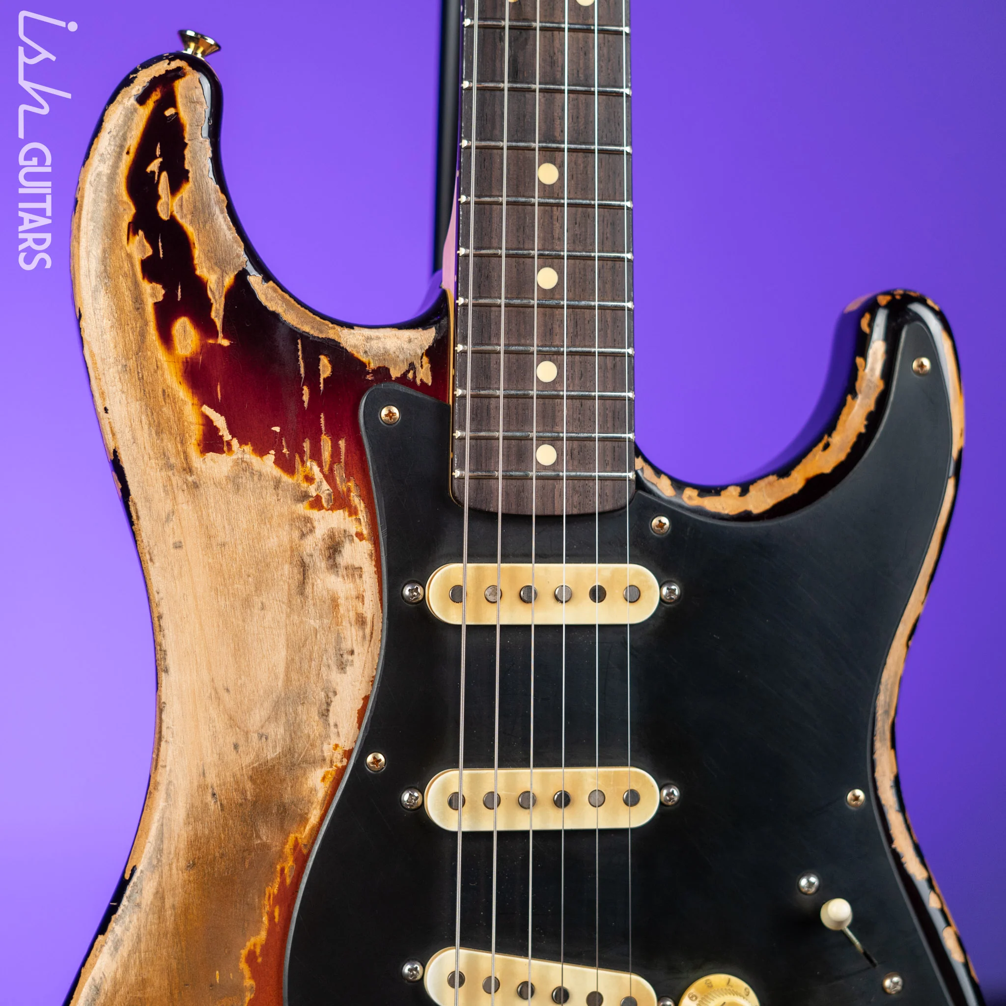 LSL Saticoy SRV Tribute SSS Three-Tone Sunburst Extreme Aging - Image 3