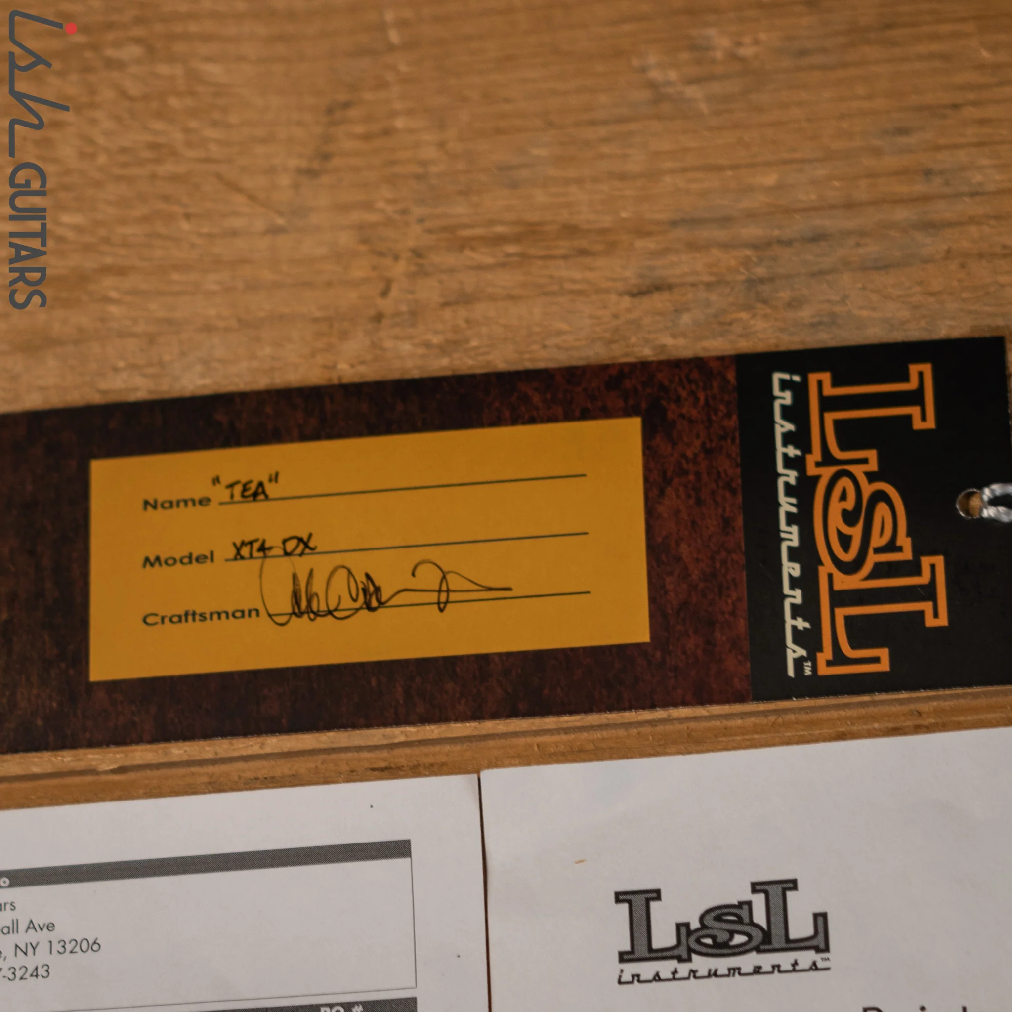 LSL XT4-DX 'Tea' Curly Mango Top Faded Iced Tea Burst - Image 13