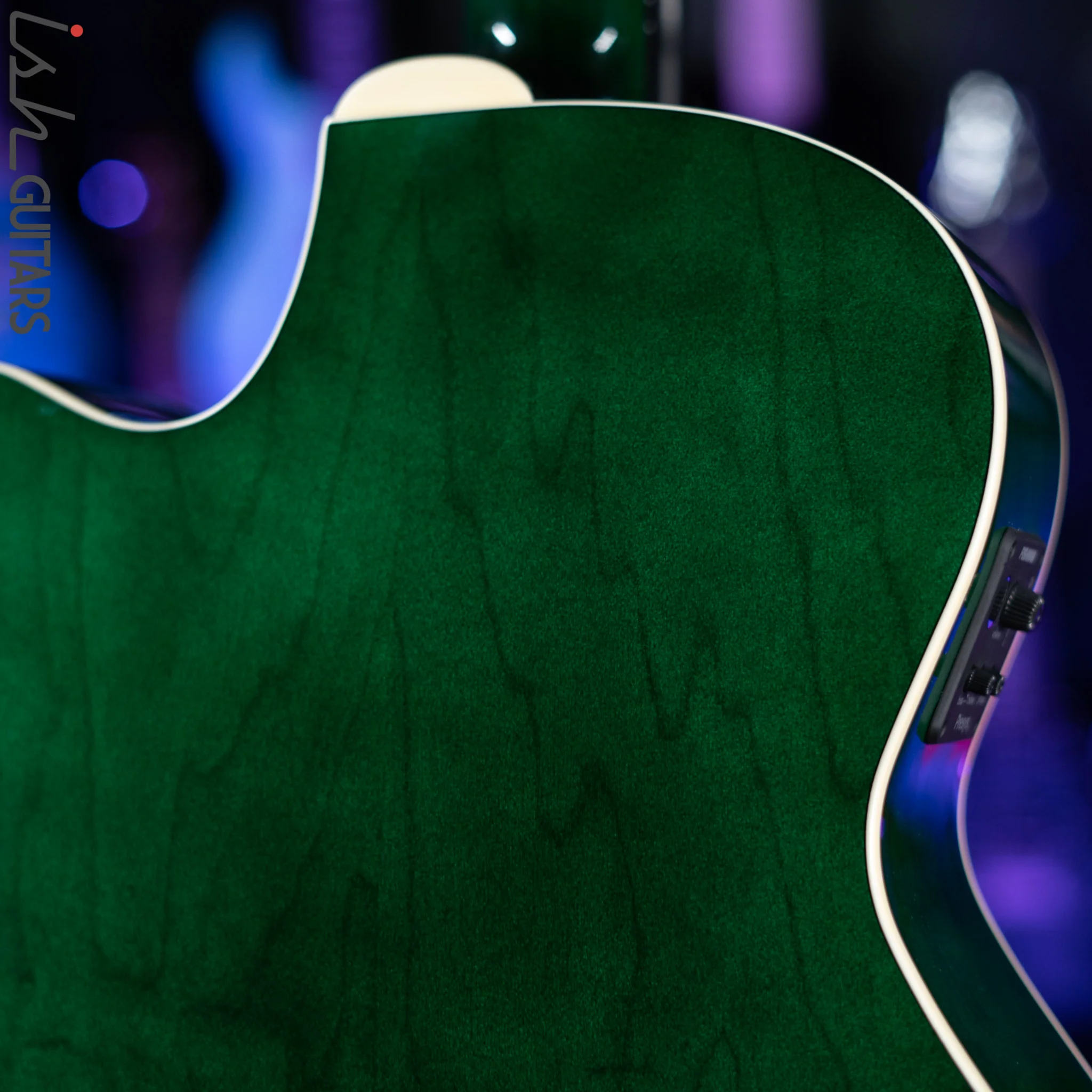 Luna Flo Moon Custom Acoustic Guitar Transparent Mallard - Image 11