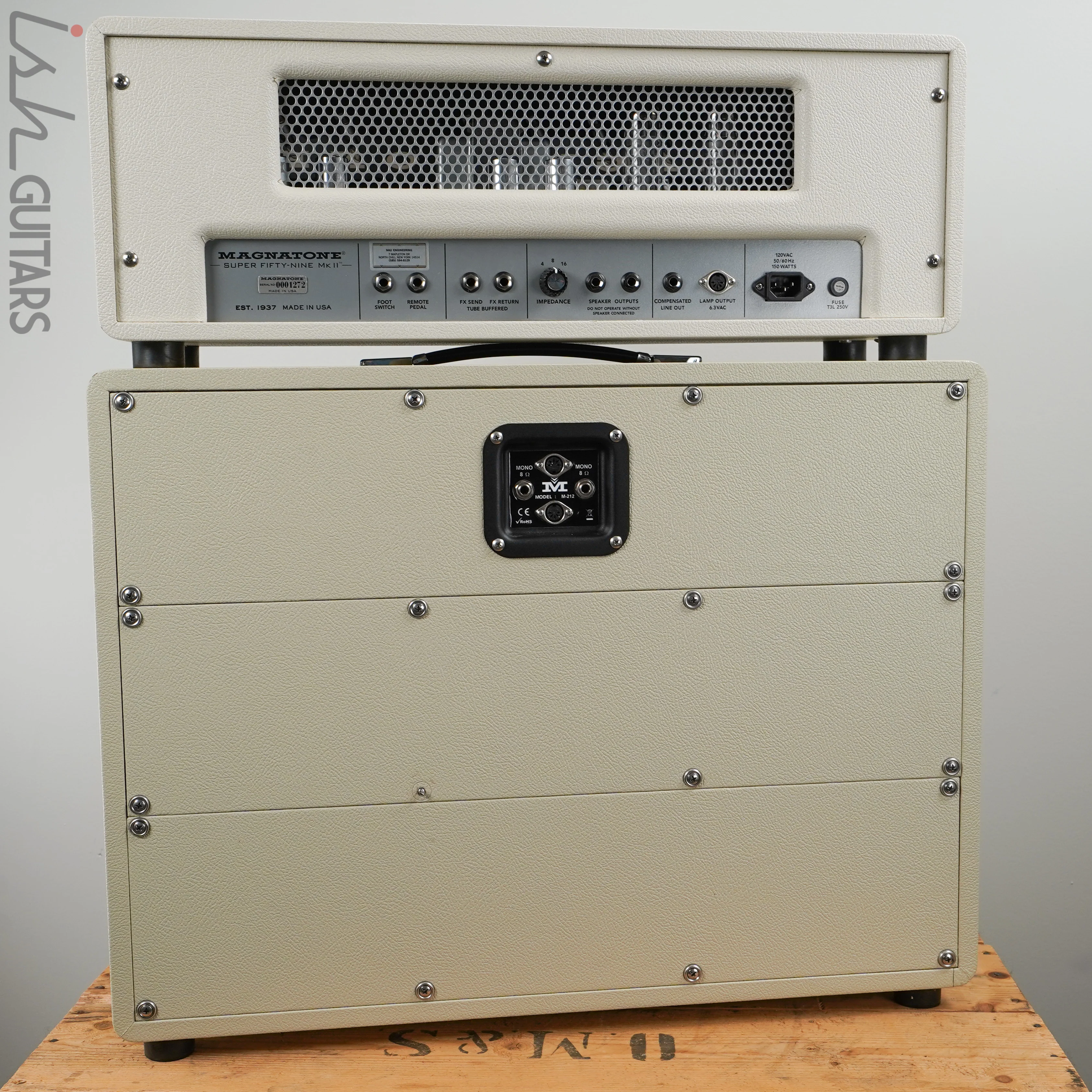 Magnatone Limited Edition White Super 59 MKII Head and Cabinet - Image 7