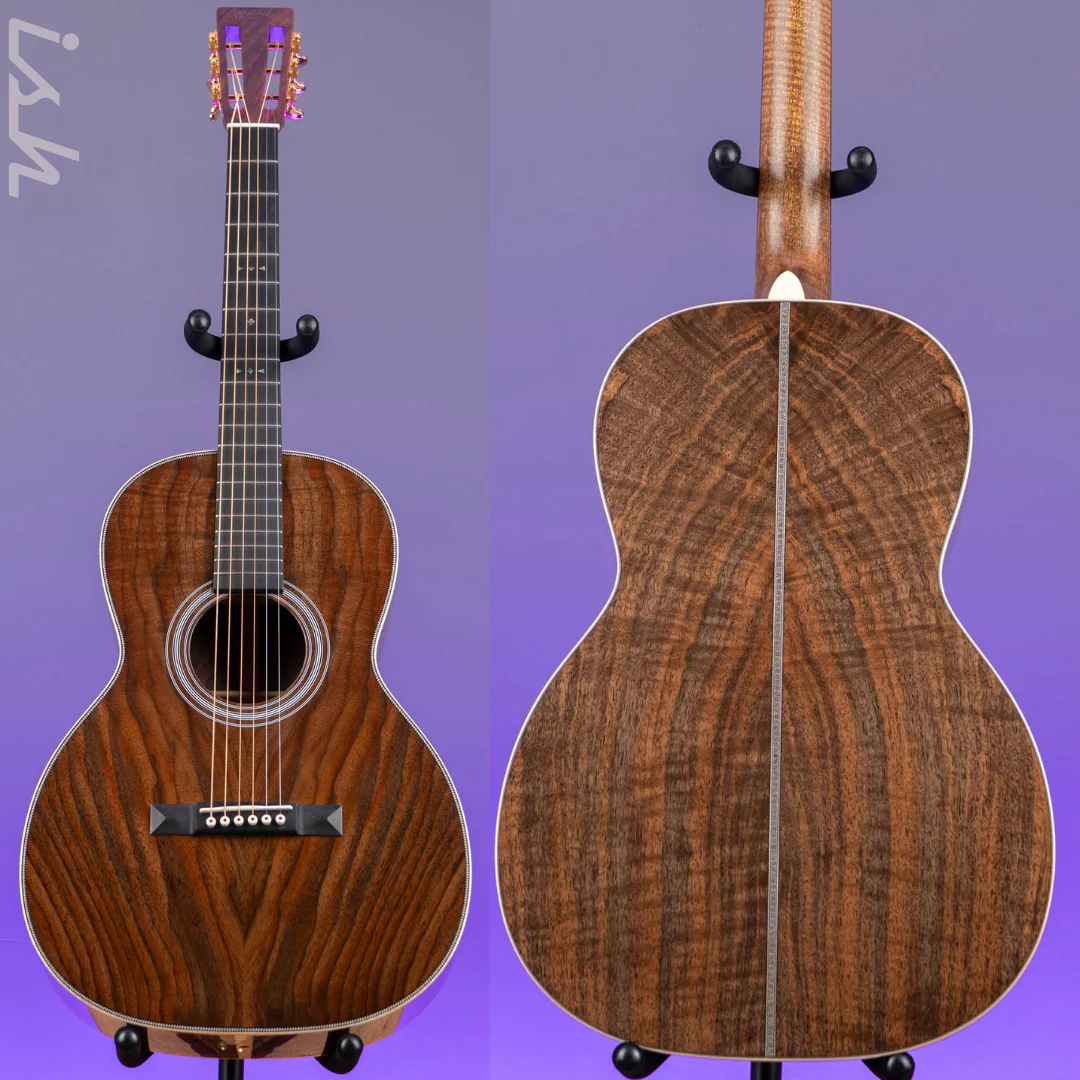 Martin Custom Shop 00-12 Slotted Claro Walnut w/ Flamed Maple Binding