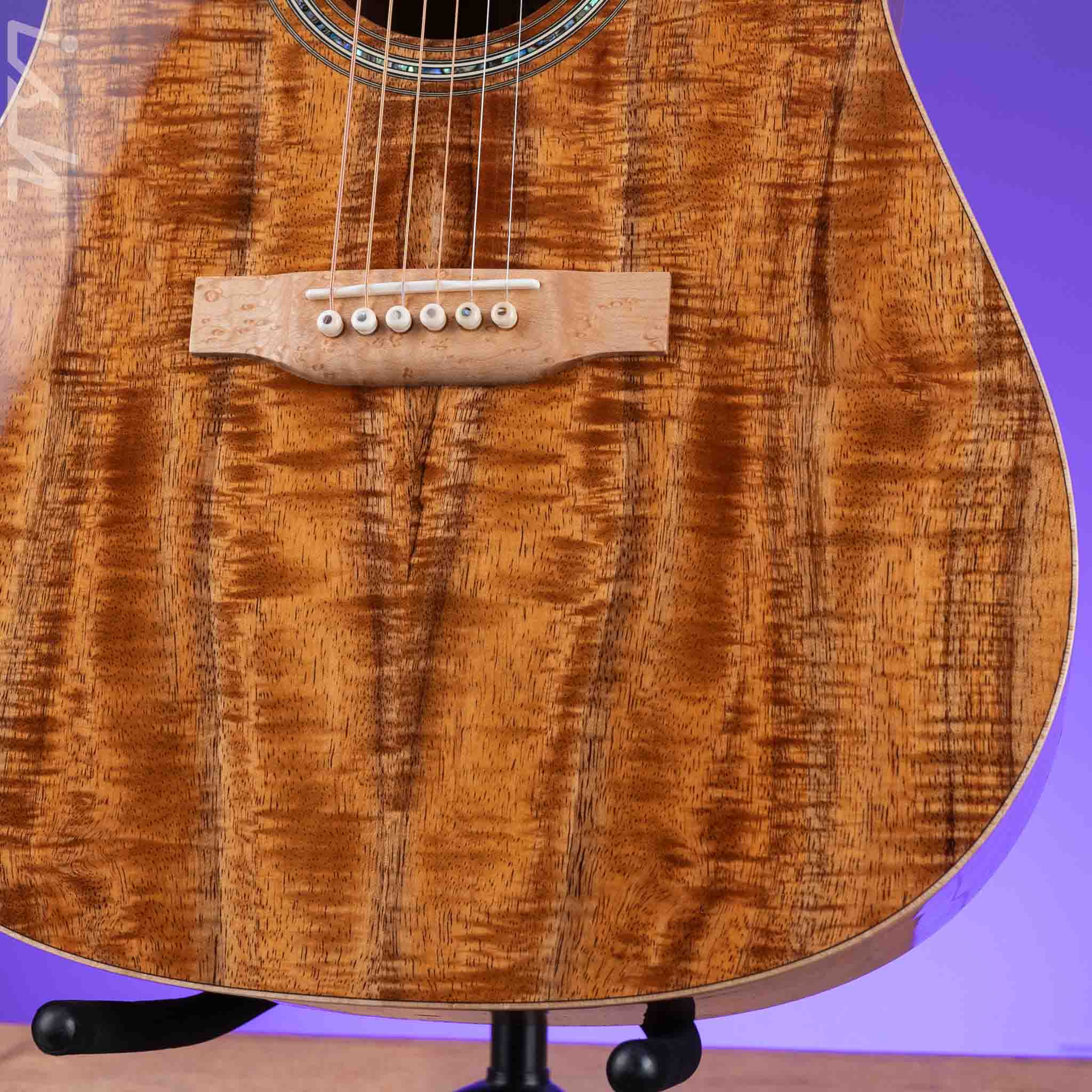 Martin Custom Shop D-28 Style Dreadnought Acoustic Guitar Highly Flamed Koa - Image 5