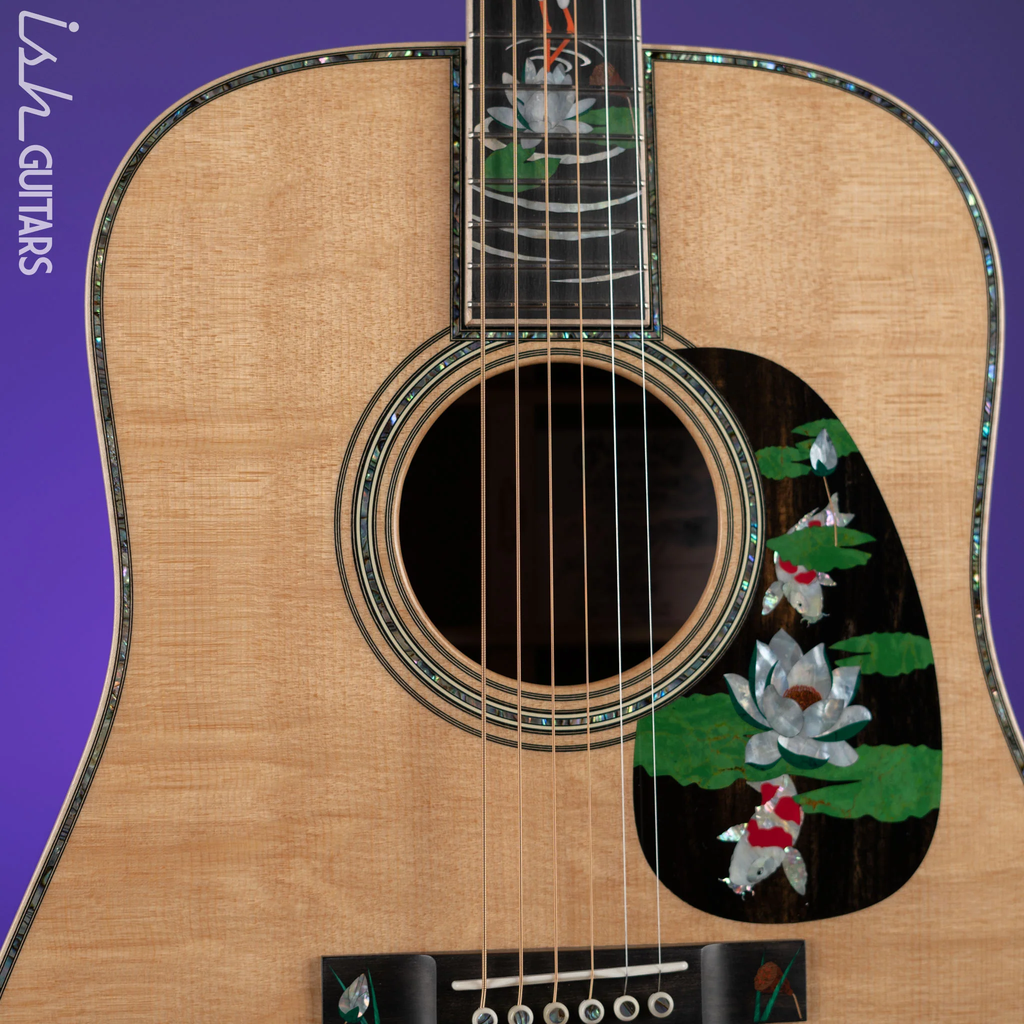 Martin Custom Shop D-45 Harvey Leach Lotus Flower - Image 4