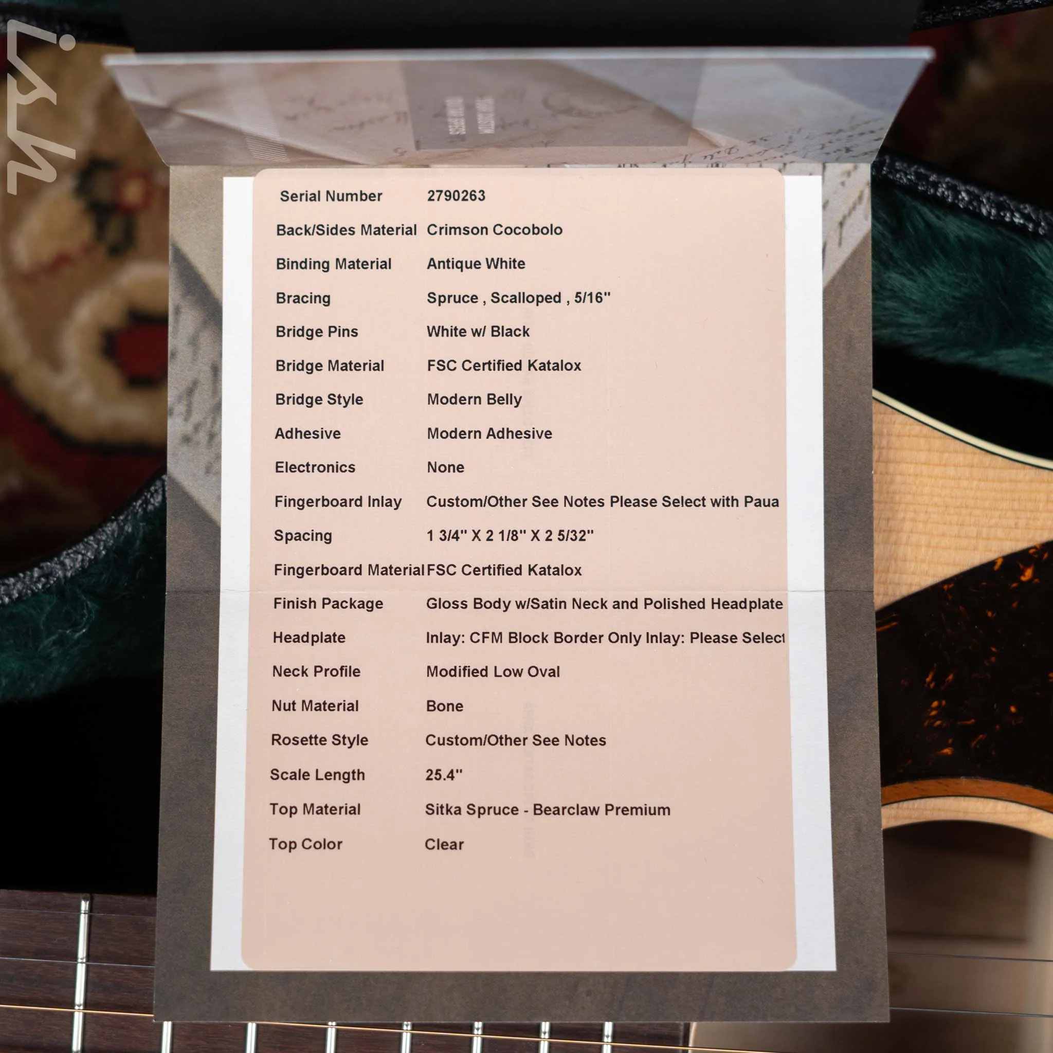 Martin Custom Shop GP28 Style Acoustic Guitar Crimson Cocobolo - Image 16
