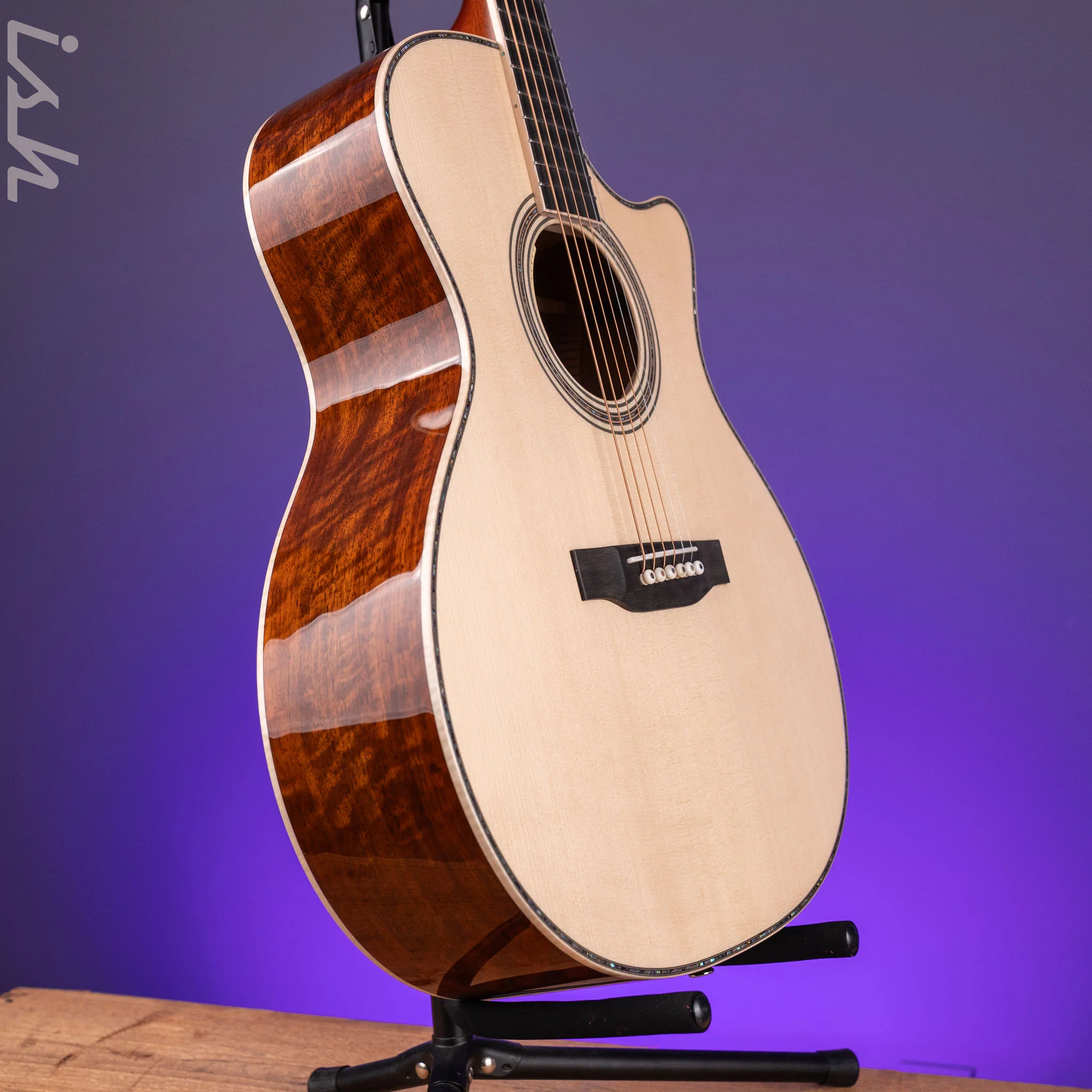 Martin Custom Shop GP41 Style Italian Alpine Spruce, Curly Muninga - Image 4