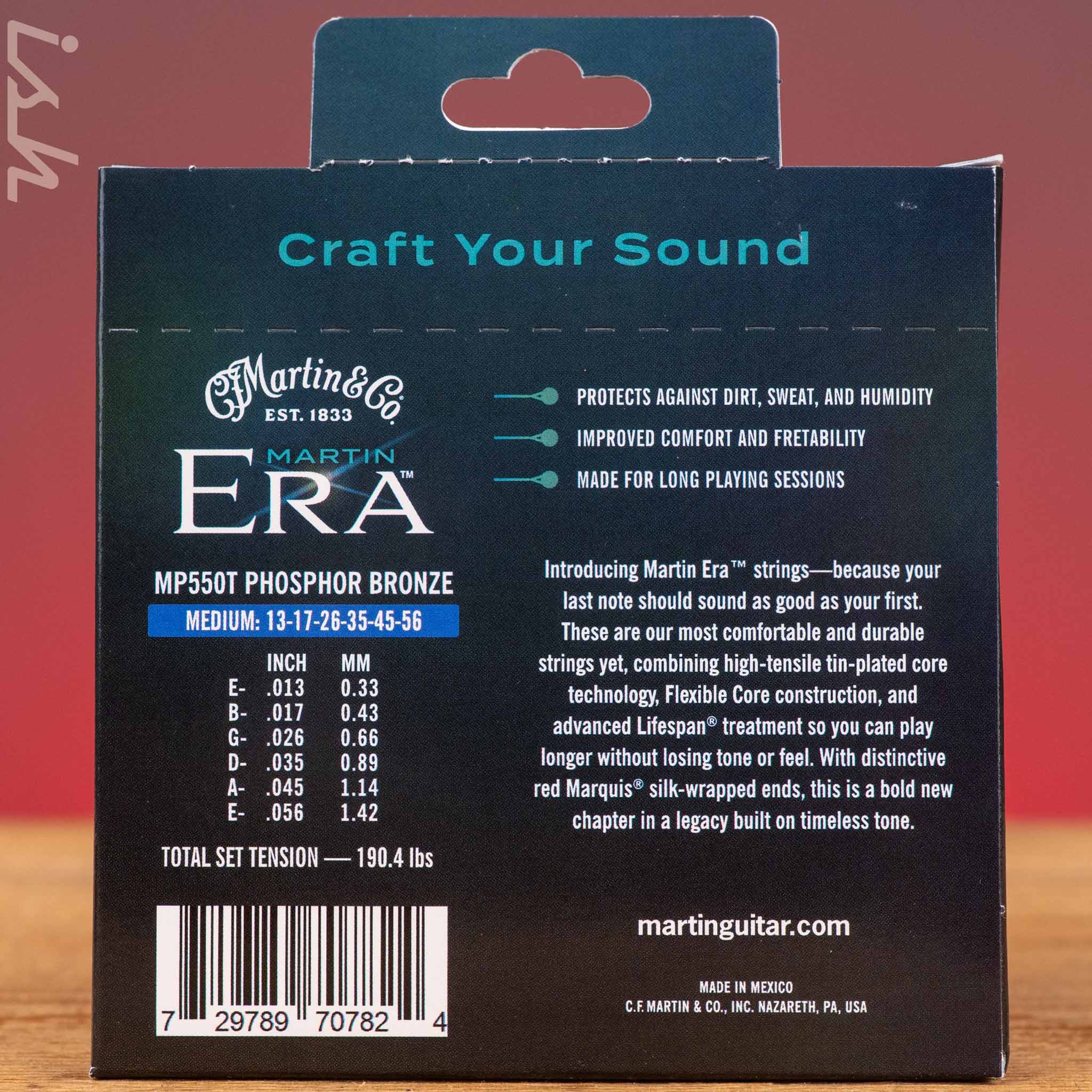 Martin MP550T Era™ Treated Acoustic Guitar Strings - 13-56 Medium - Image 2