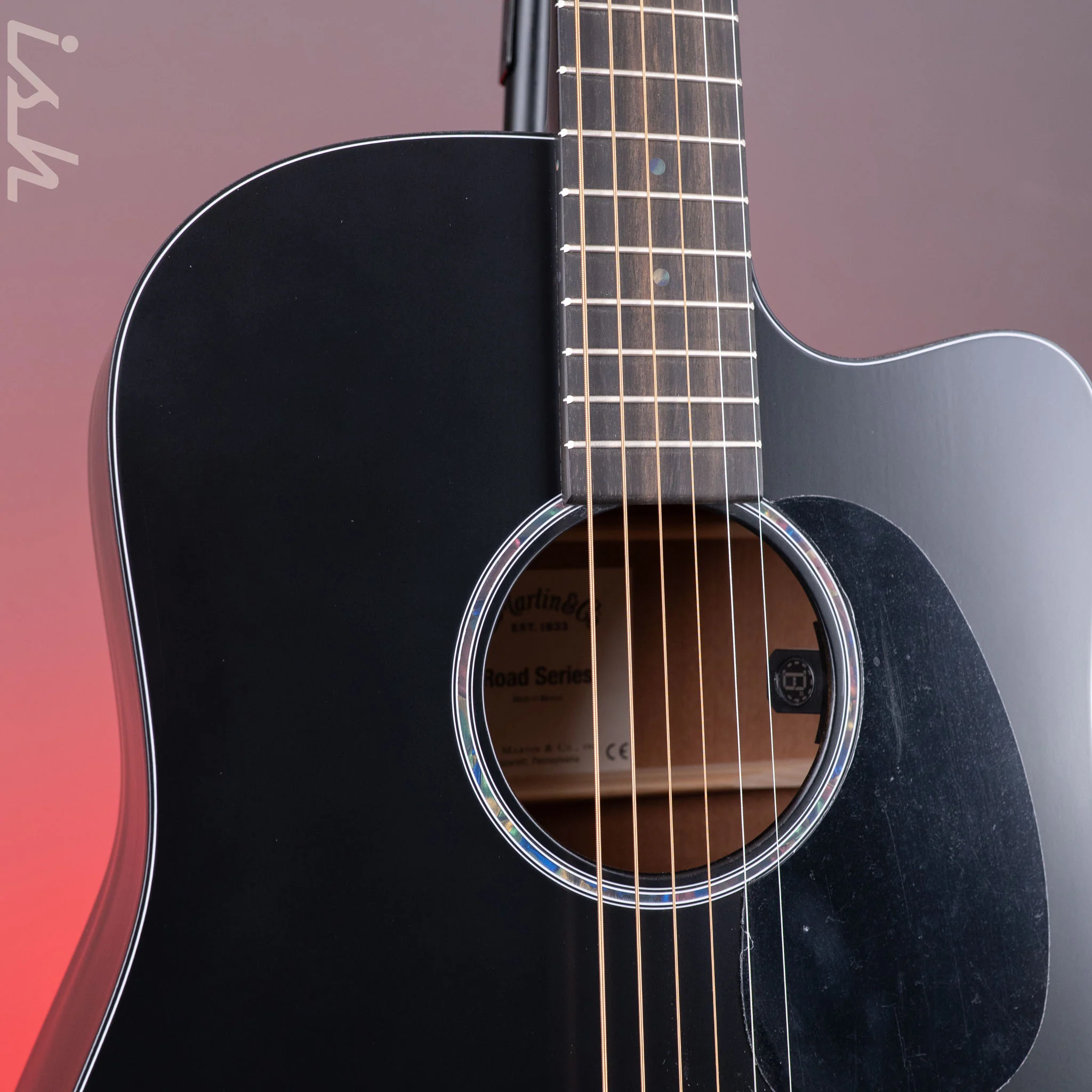 Martin Road Series DC-10E Modern Black Acoustic-Electric Guitar *New Model* - Image 4
