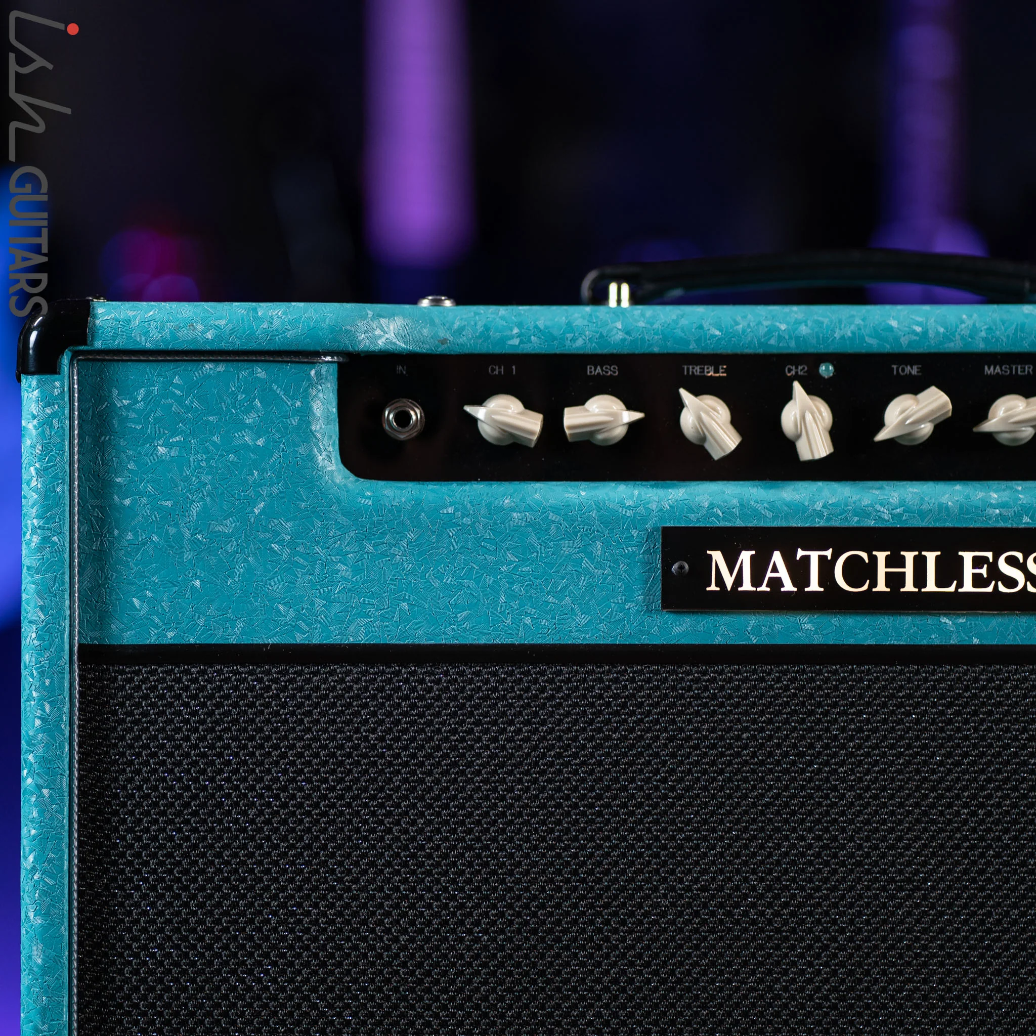 Matchless C-15 112 15W Combo Amplifier Shower Curtain Turquoise - Image 3