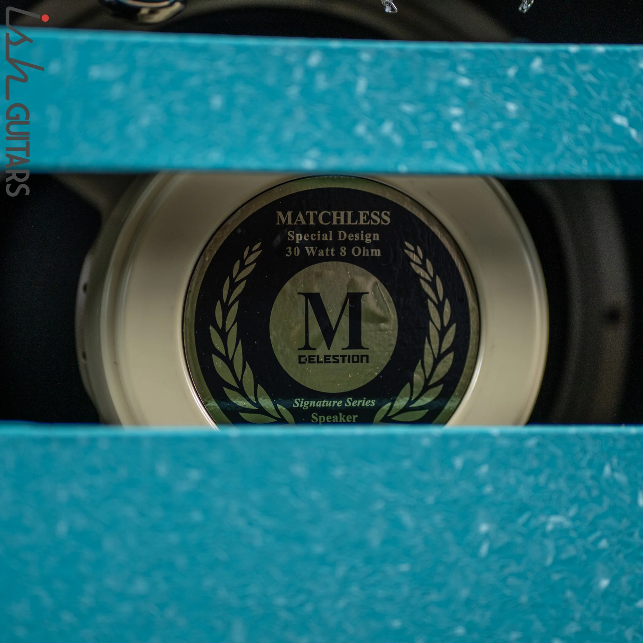 Matchless C-15 112 15W Combo Amplifier Shower Curtain Turquoise - Image 9