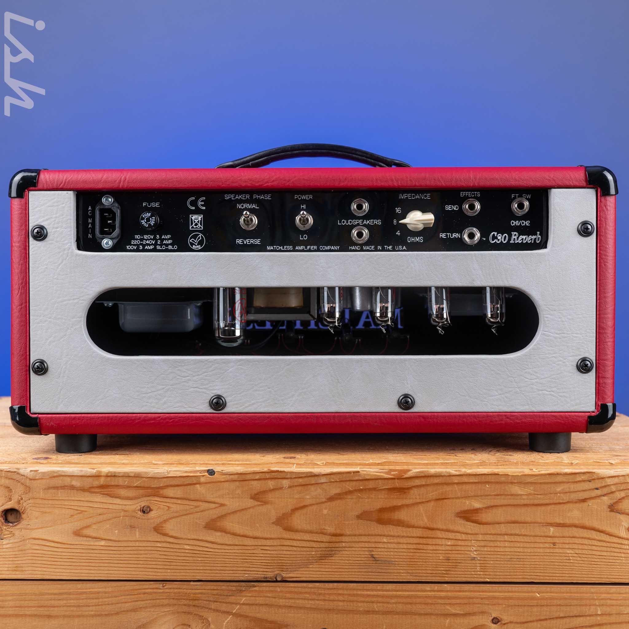 Matchless HC-30 Reverb Custom Tolex Red/Grey/Silver - Image 4