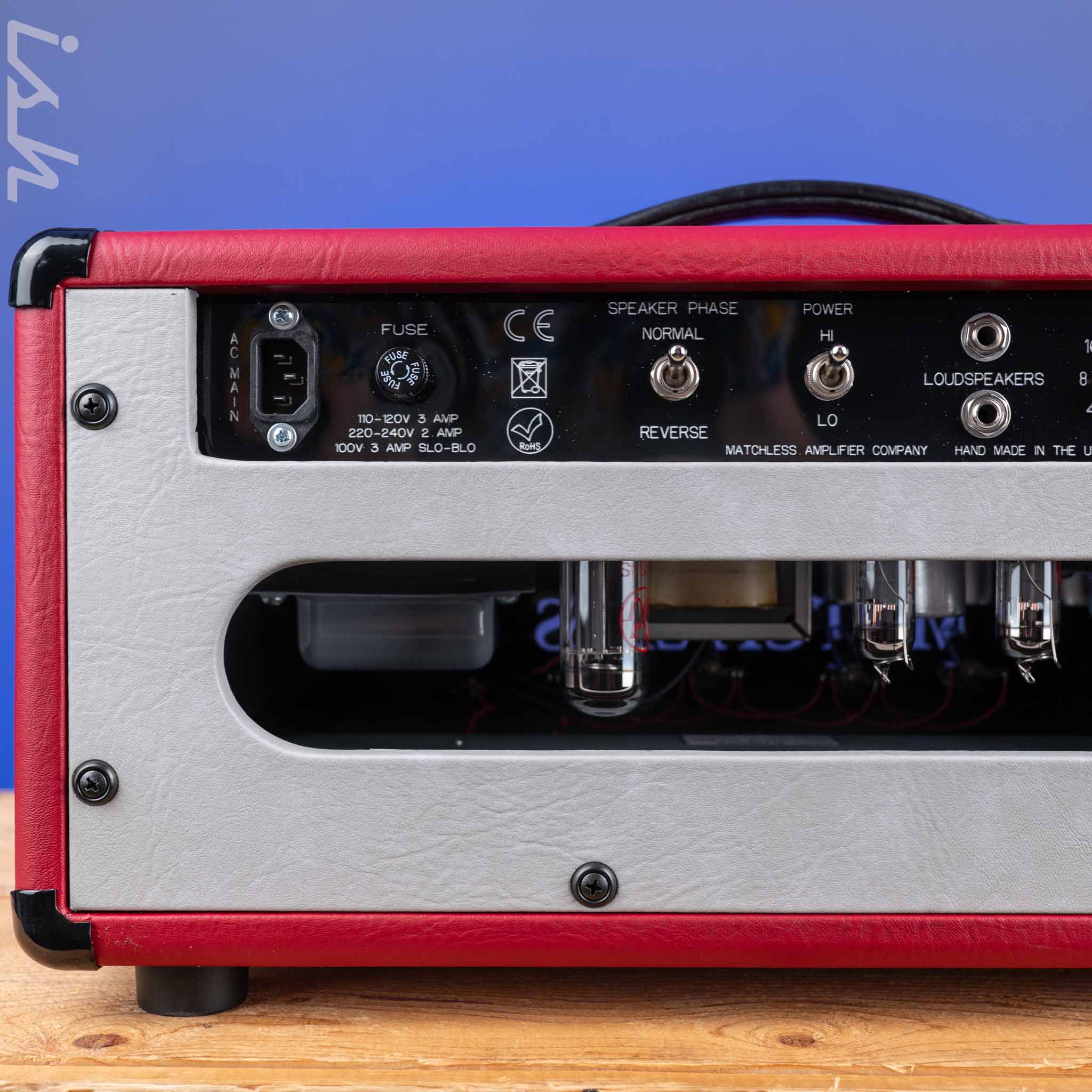 Matchless HC-30 Reverb Custom Tolex Red/Grey/Silver - Image 5
