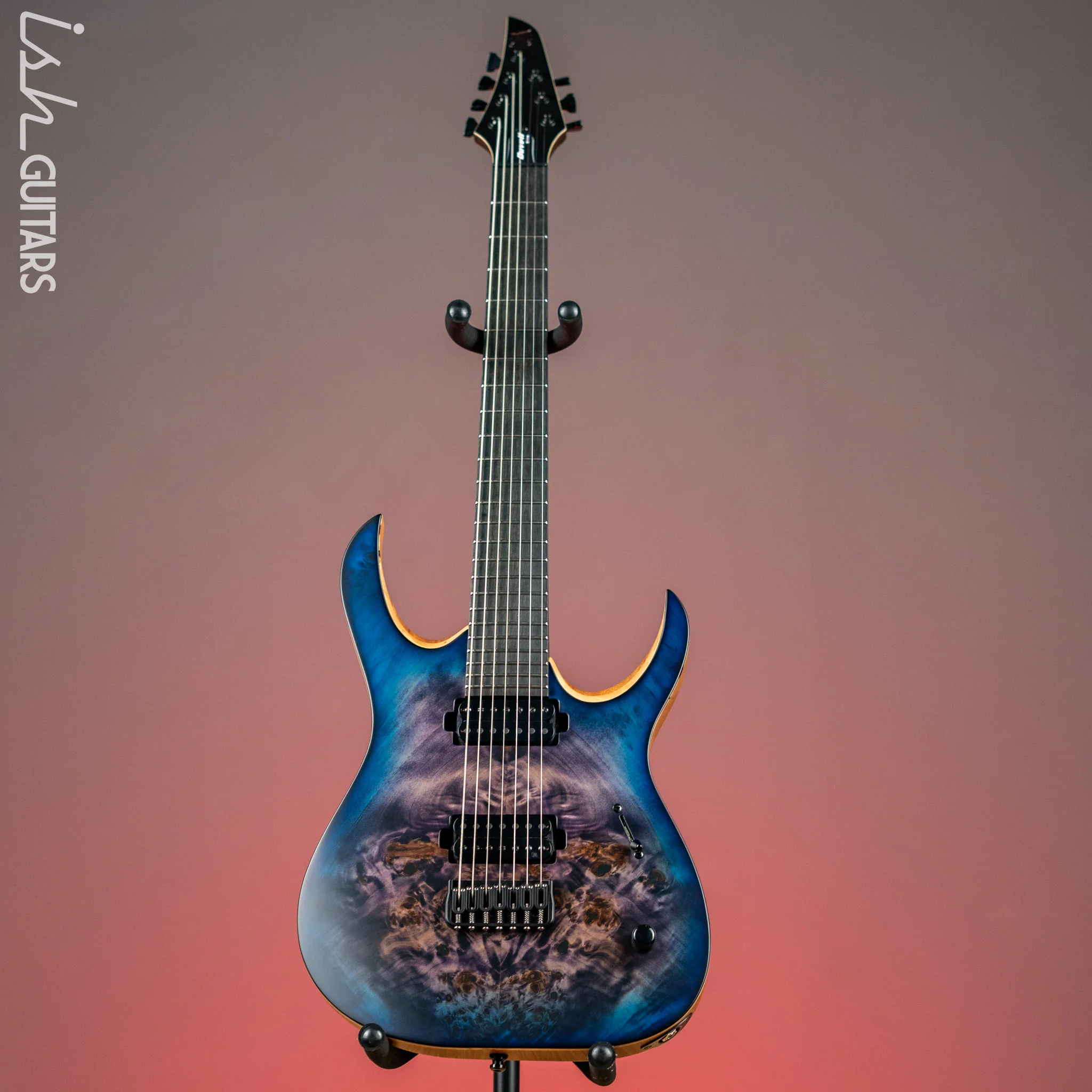 Mayones Duvell Elite 7-String Transparent Dirty Purple Blue Burst Satin - Image 2