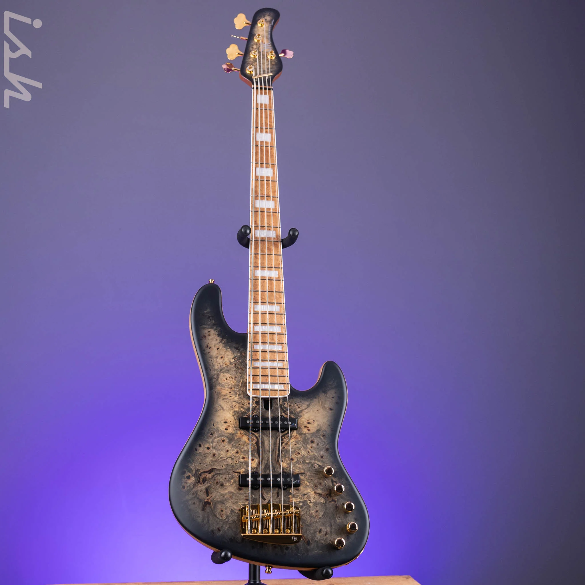 Mayones Jabba Custom 5 Trans Custom Color Satin Thin Black Burst - Image 2