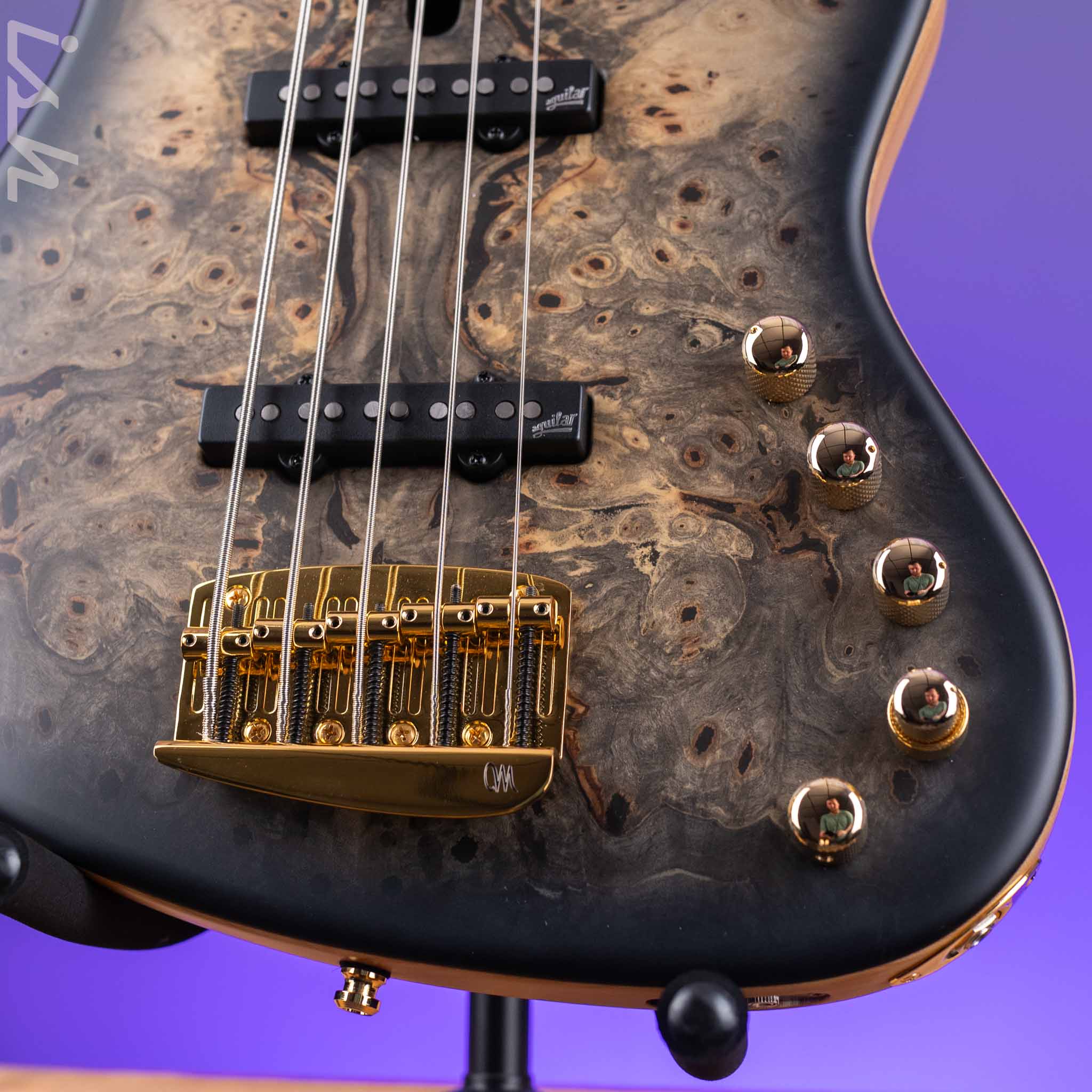 Mayones Jabba Custom 5 Trans Custom Color Satin Thin Black Burst - Image 6
