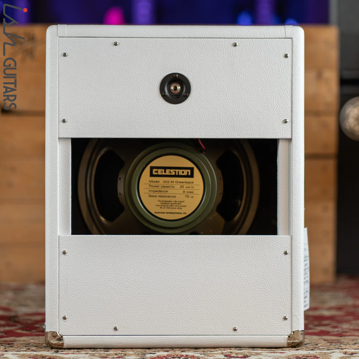 Mojotone 1x12 Cab w/ 8ohm Celestion Greenback White Tolex - Image 2