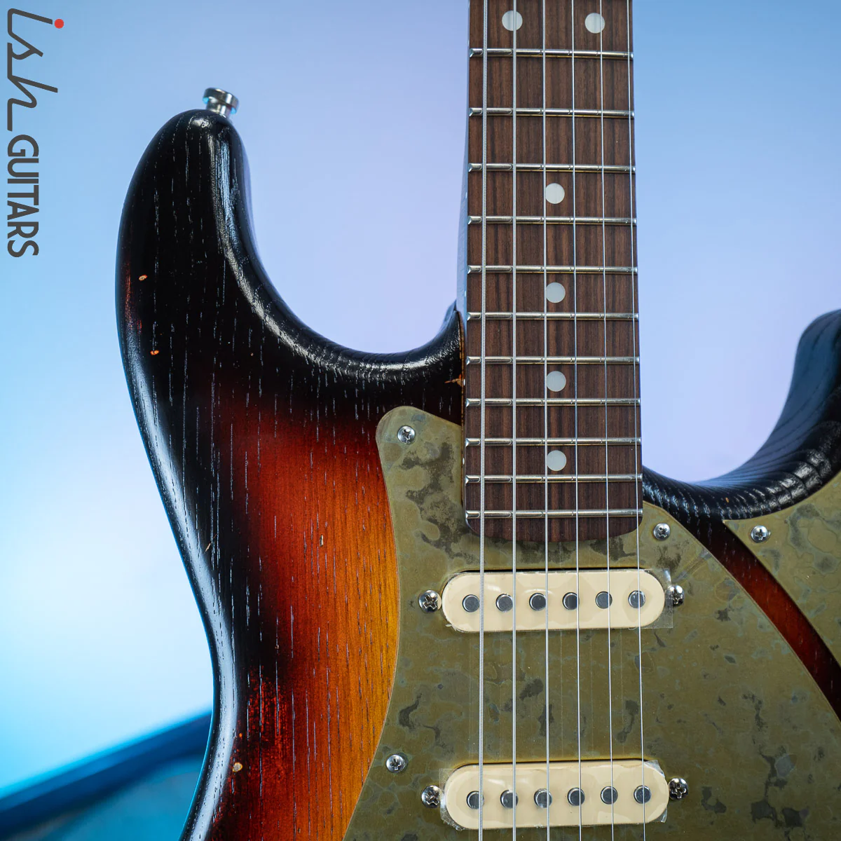 Paoletti Stratospheric Loft Pickled Finish 3 Tone Burst - Image 3
