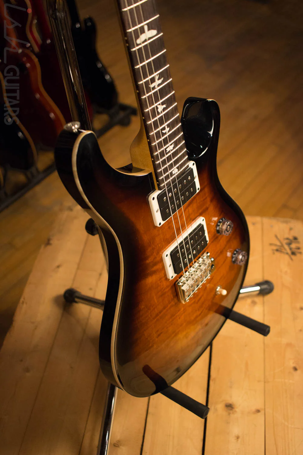 Paul Reed Smith PRS CE24 Custom Color Amber Burst Electric Guitar - Image 8