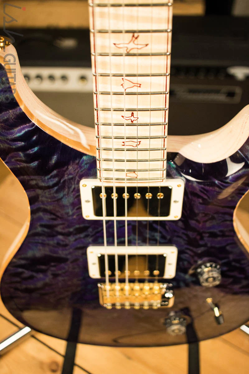 Paul Reed Smith Private Stock Custom 24 Aqua Violet Quilted Maple Top Flamed Maple Neck - Image 5