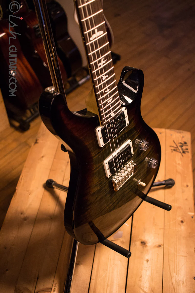 Paul Reed Smith PRS CE24 Custom Color Trampas Green Tobacco Burst Electric Guitar - Image 9