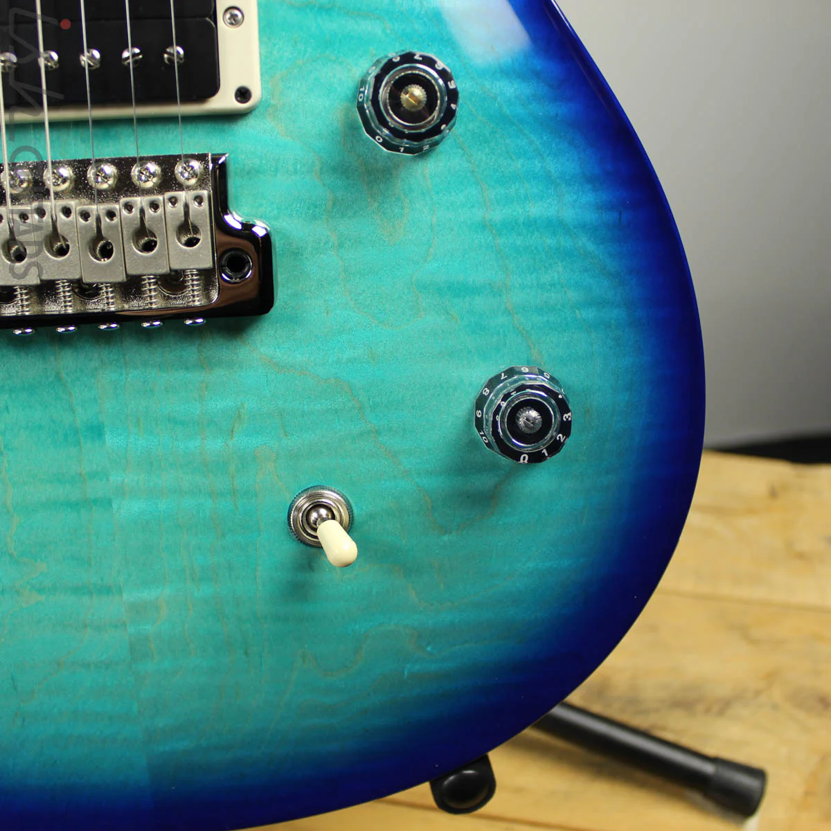 Paul Reed Smith PRS CE24 Semi-Hollow Blue Matteo w/ Painted Neck - Image 5