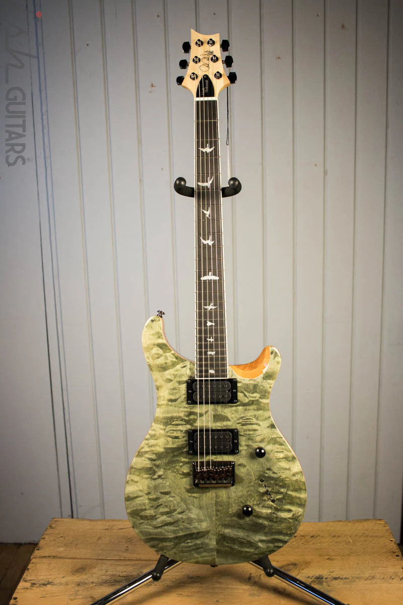 Paul Reed Smith PRS Mark Holcomb SE Quilted Maple Trampas Green Ish Guitars Exclusive #10 (DEMO VIDEO) - Image 2