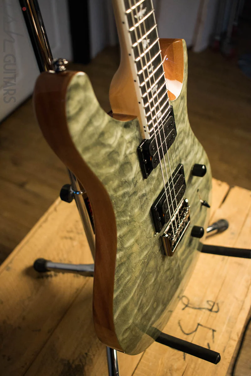 Paul Reed Smith PRS Mark Holcomb SE Quilted Maple Trampas Green Ish Guitars Exclusive #15 (DEMO VIDEO) - Image 6