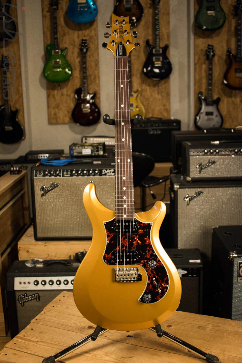 2018 Paul Reed Smith S2 Standard 24 Custom Gold w/ Tortoise Shell Pickguard - Image 2