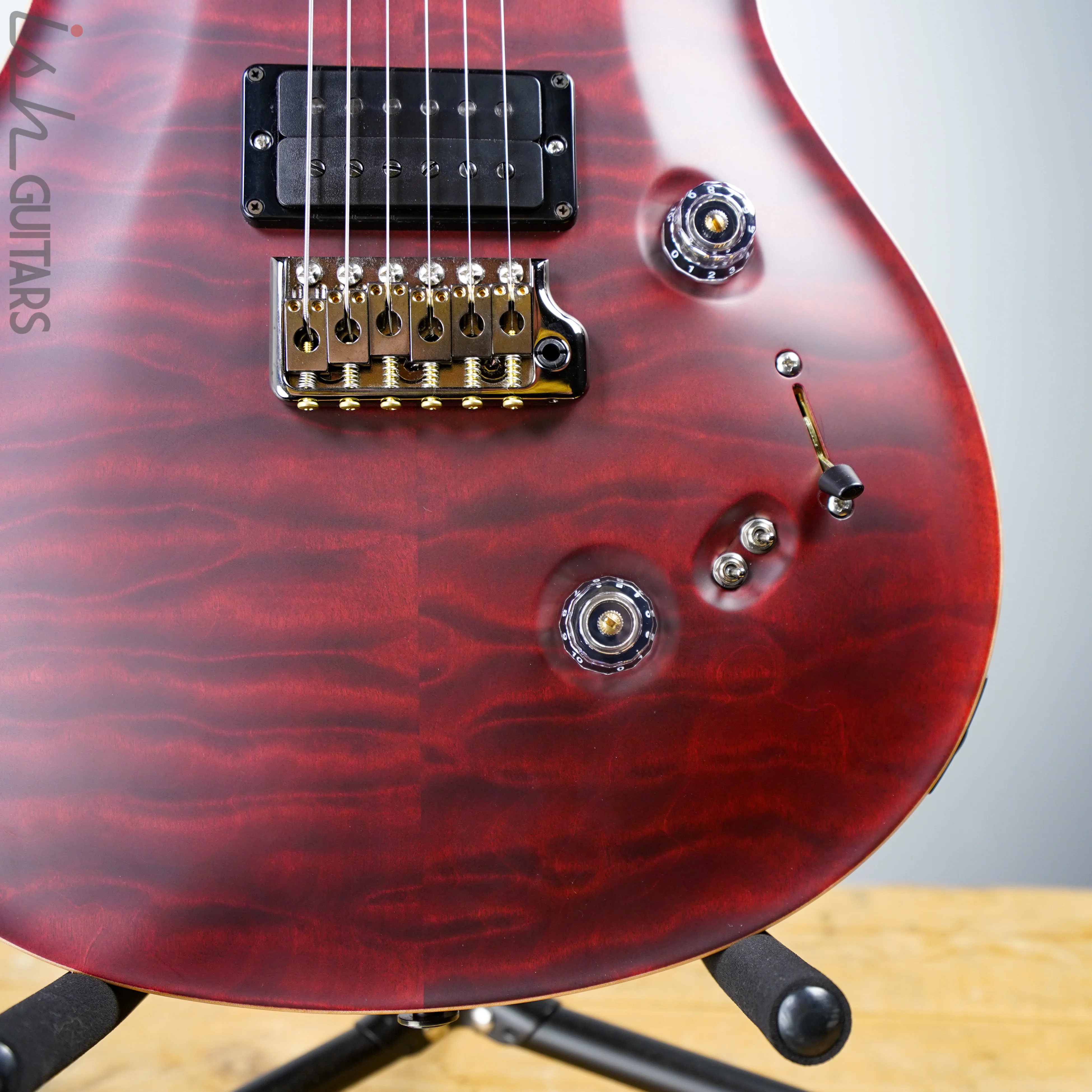 2018 Paul Reed Smith Wood Library Custom 24-08 Satin Red Tiger Quilted Maple Top Korina Body and Neck - Image 4