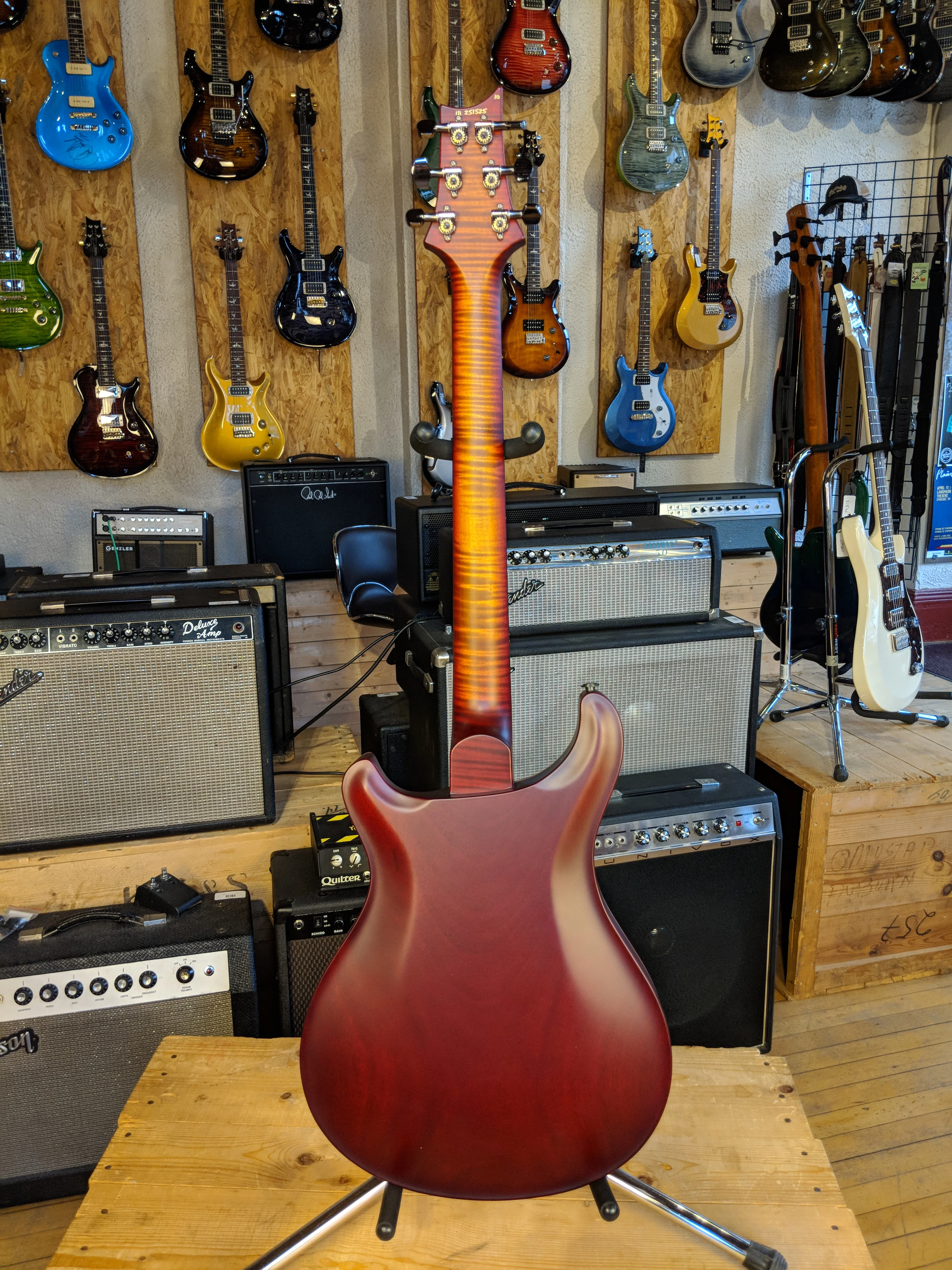 Paul Reed Smith Wood Library Hollowbody I Dark Cherry Sunburst w/ Matching Flamed Neck - Image 8