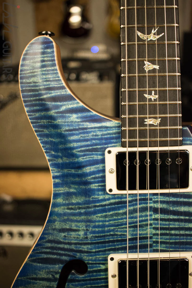 Paul Reed Smith Wood Library Hollowbody I Satin River Blue w/ Matching Flamed Maple Neck - Image 3