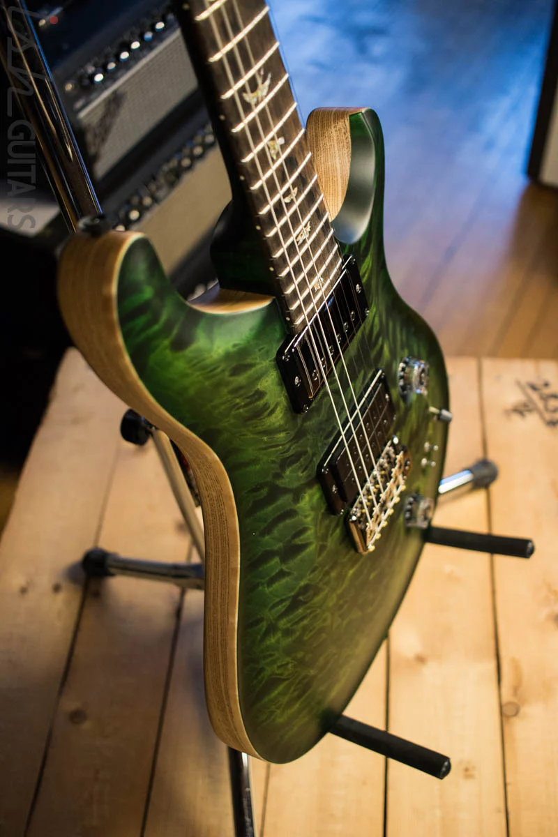 Paul Reed Smith Wood Library Satin Jade Green Burst Quilted Maple 10 Top Custom 24-08 - Image 9
