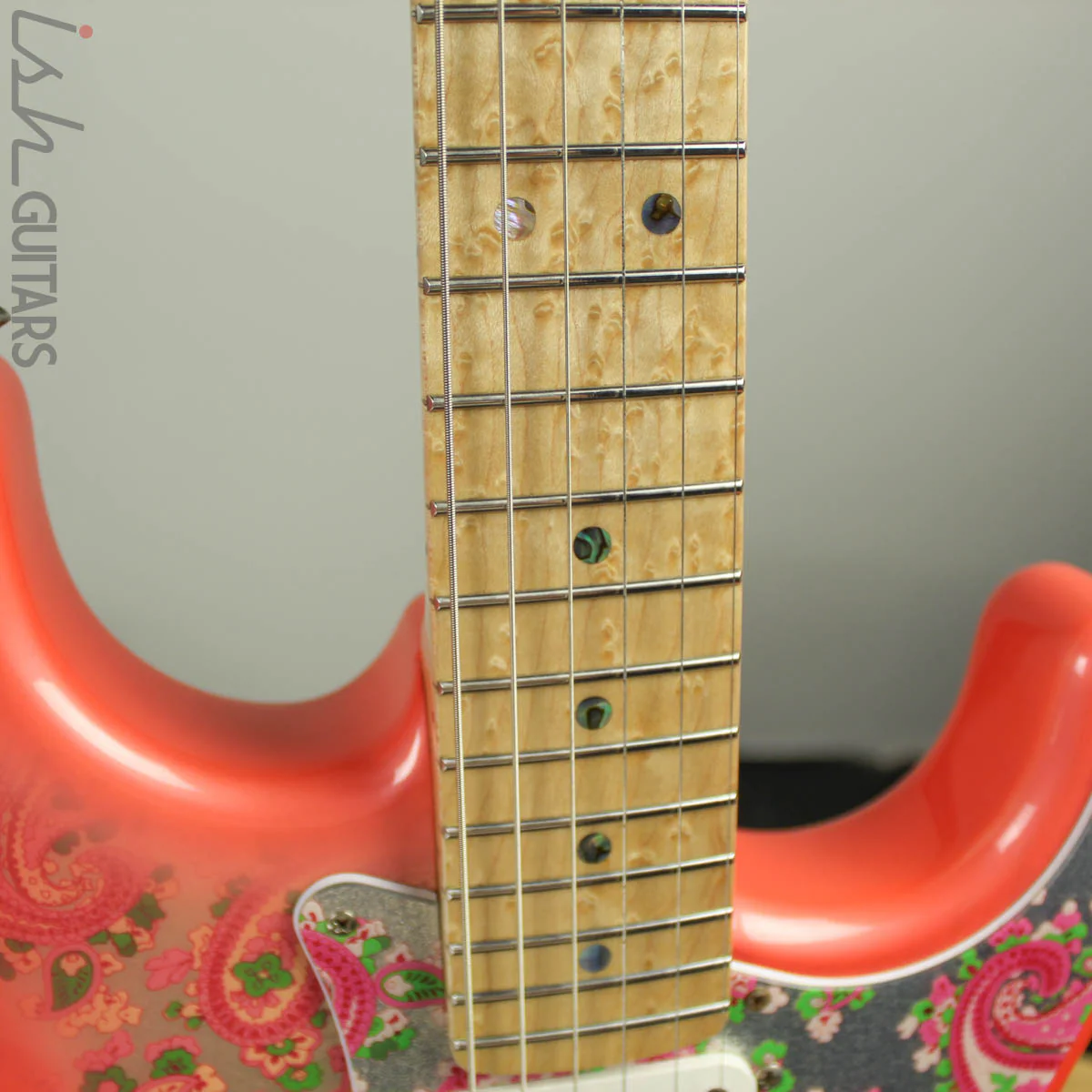 1990s/2000s CIJ Fender Pink Paisley Stratocaster Warmoth Neck Strat Electric Guitar - Image 7