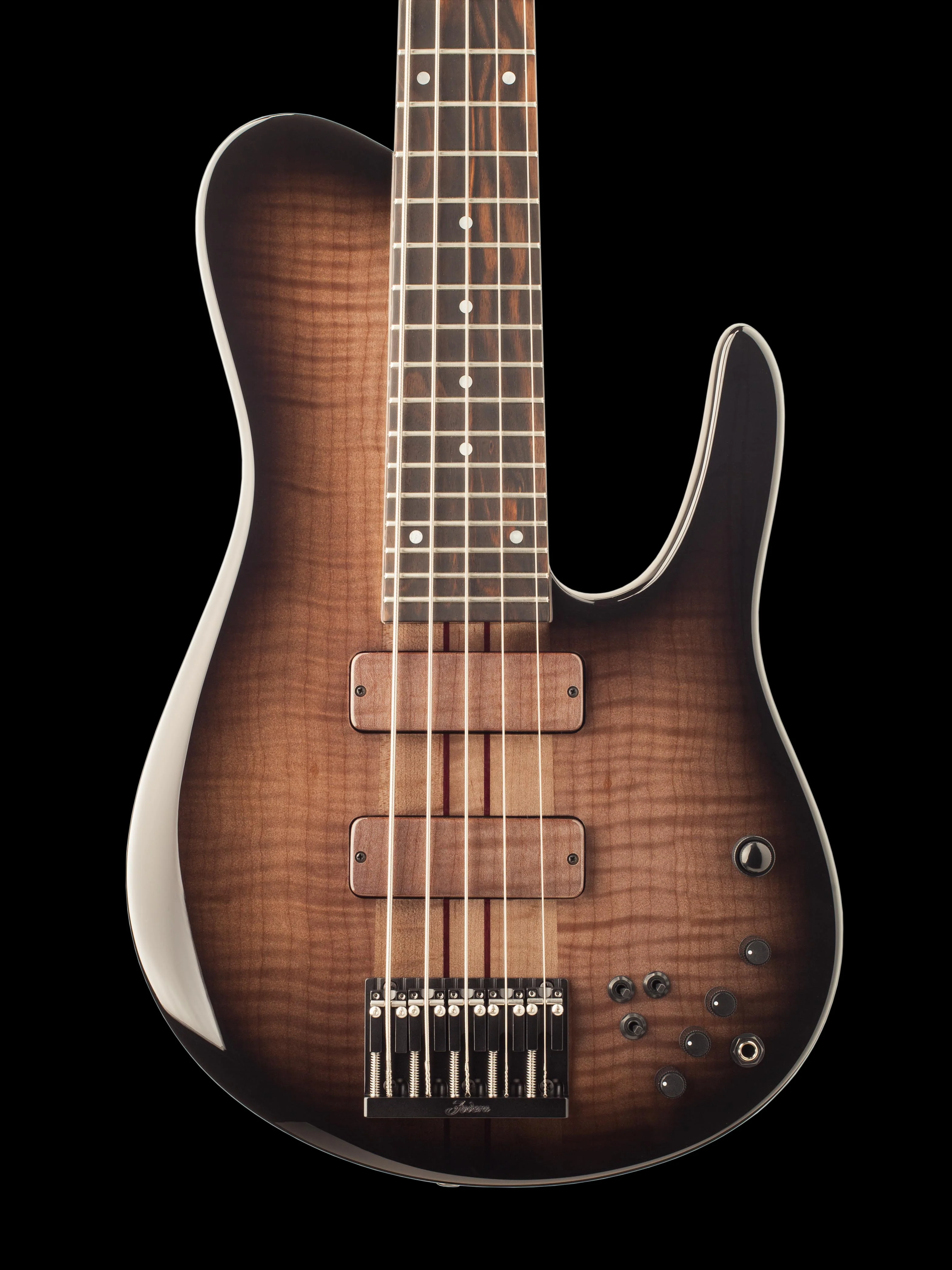 NAMM 2018 Fodera Imperial MG 5 String Elite Black Burst Bass Guitar - Image 6